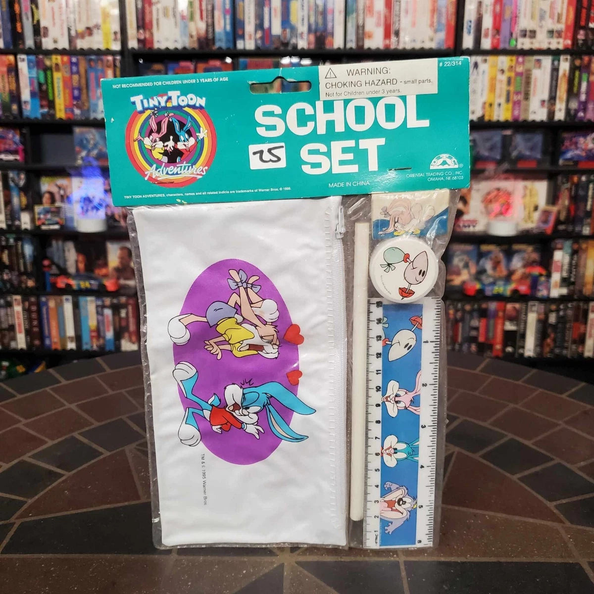 Tiny Toon Adventure School Set Vintage 1995 pencil case ruler