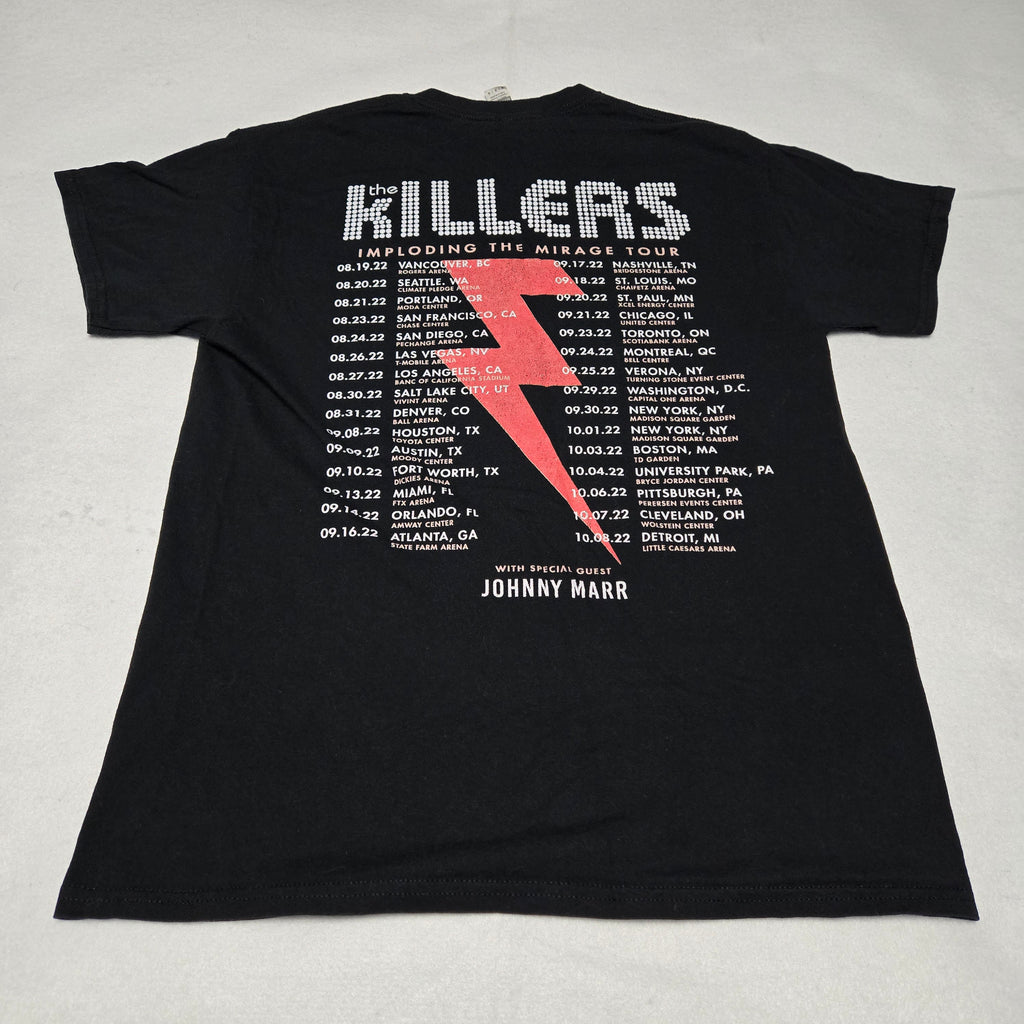 The Killers Imploding The Mirage Tour Johnny Marr 2022 RARE Both Sides Medium M