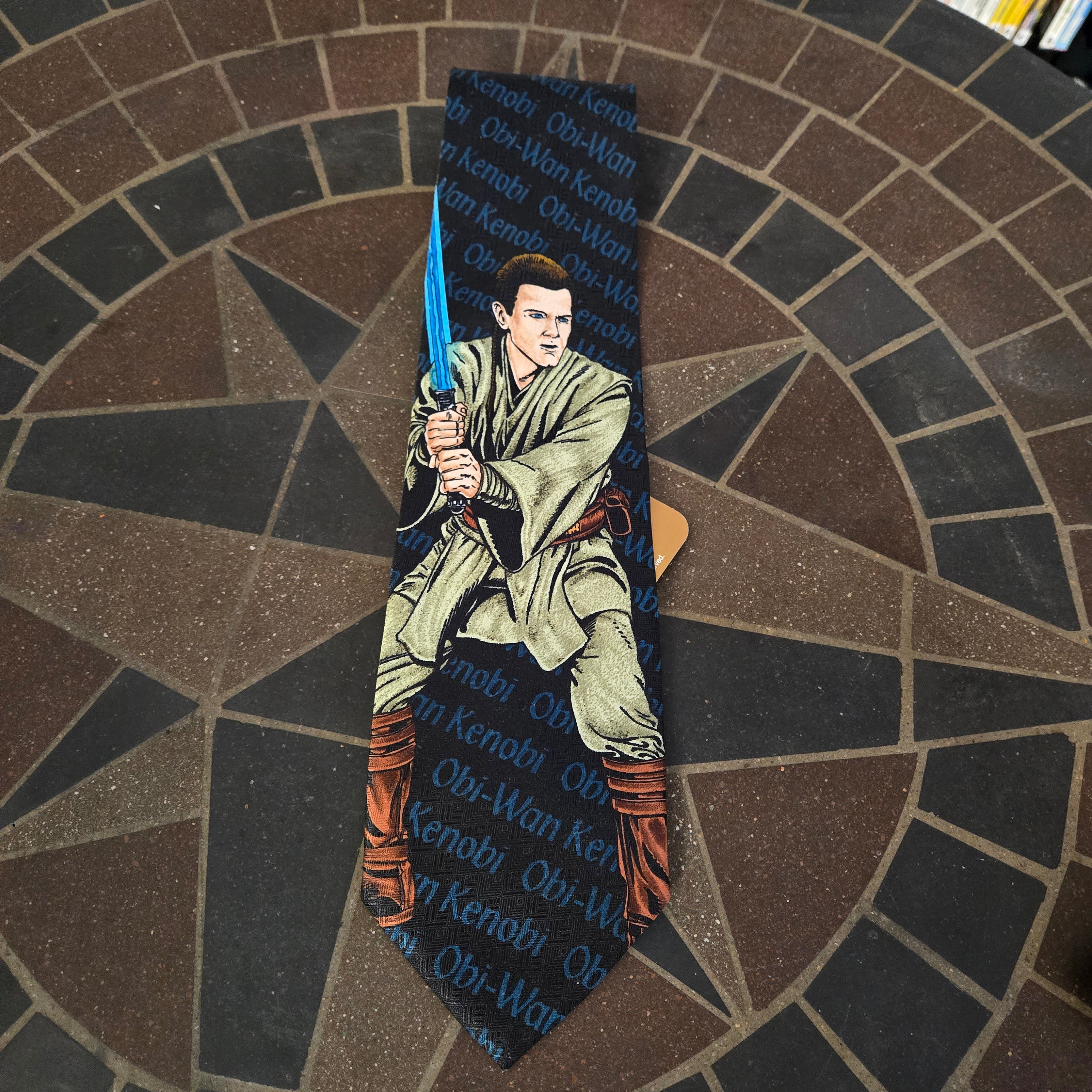 3 Star Wars Obi Wan Kenobi Anakin Qui-Gon Jinn Neck Tie by Ralph Marlin Necktie