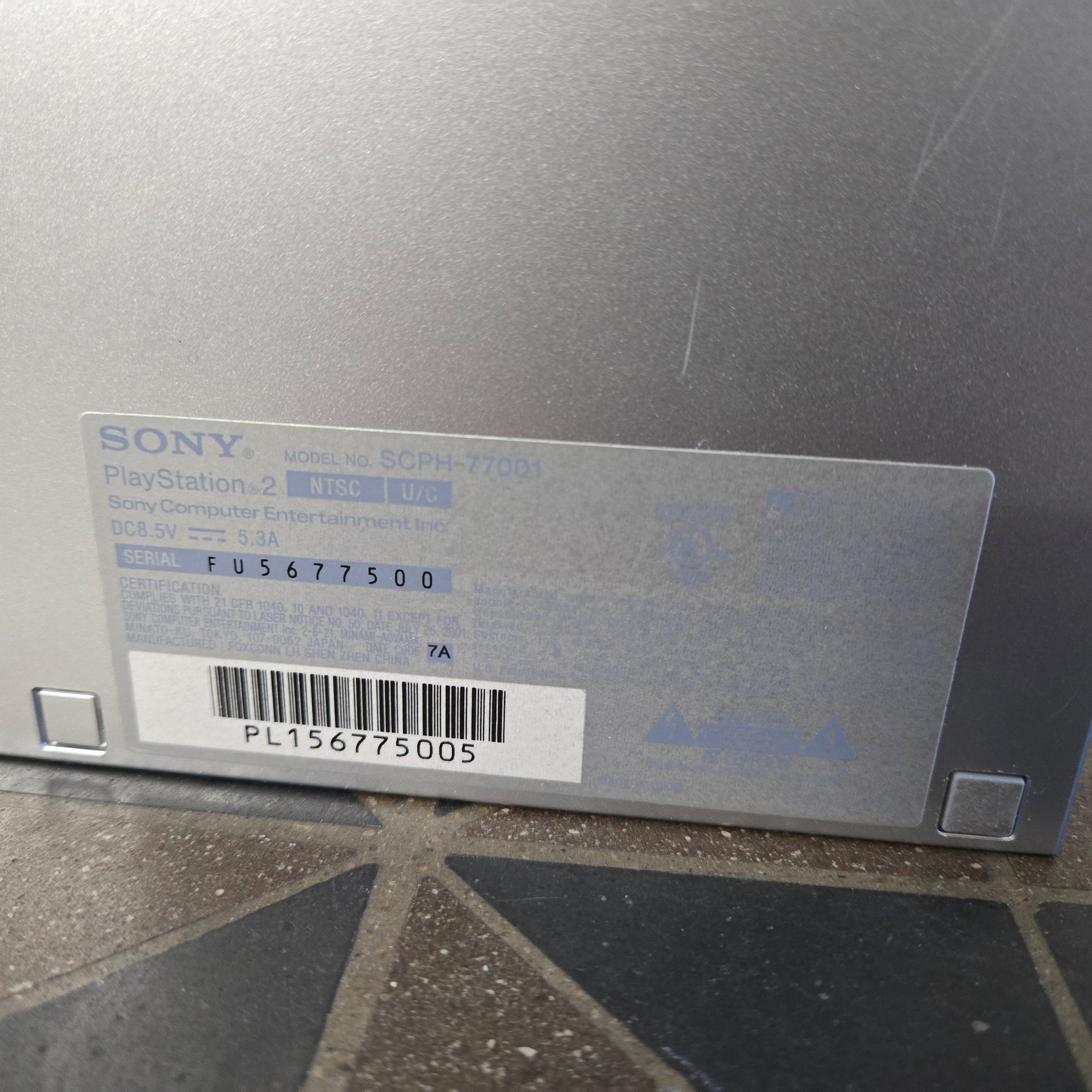 Sony PlayStation 2 PS2 Slim Silver Console SCPH-77001, Mem, Controller & Cords!