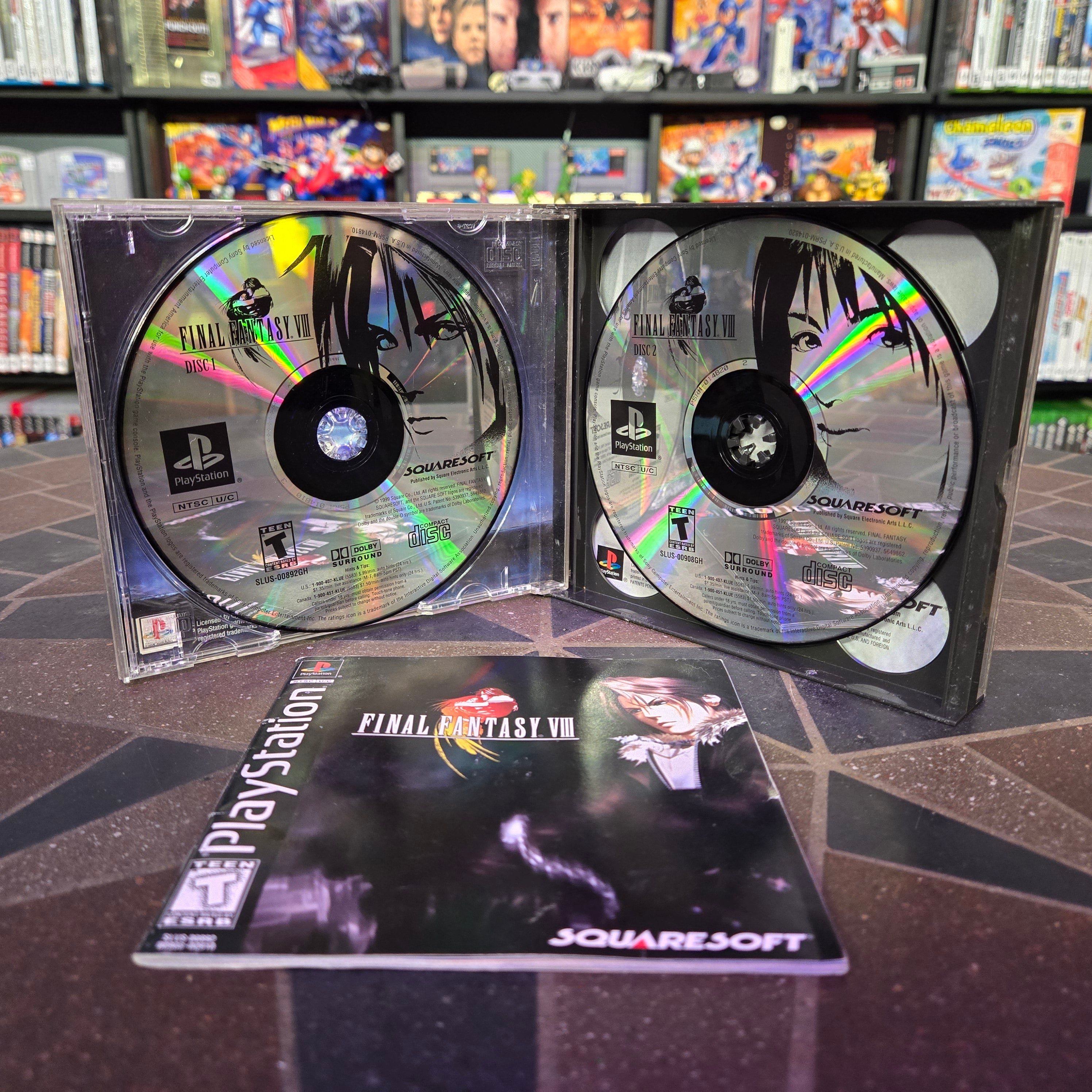Final Fantasy VIII (Sony PlayStation 1, 1999) PS1 Complete CIB w/ Both Manuals!