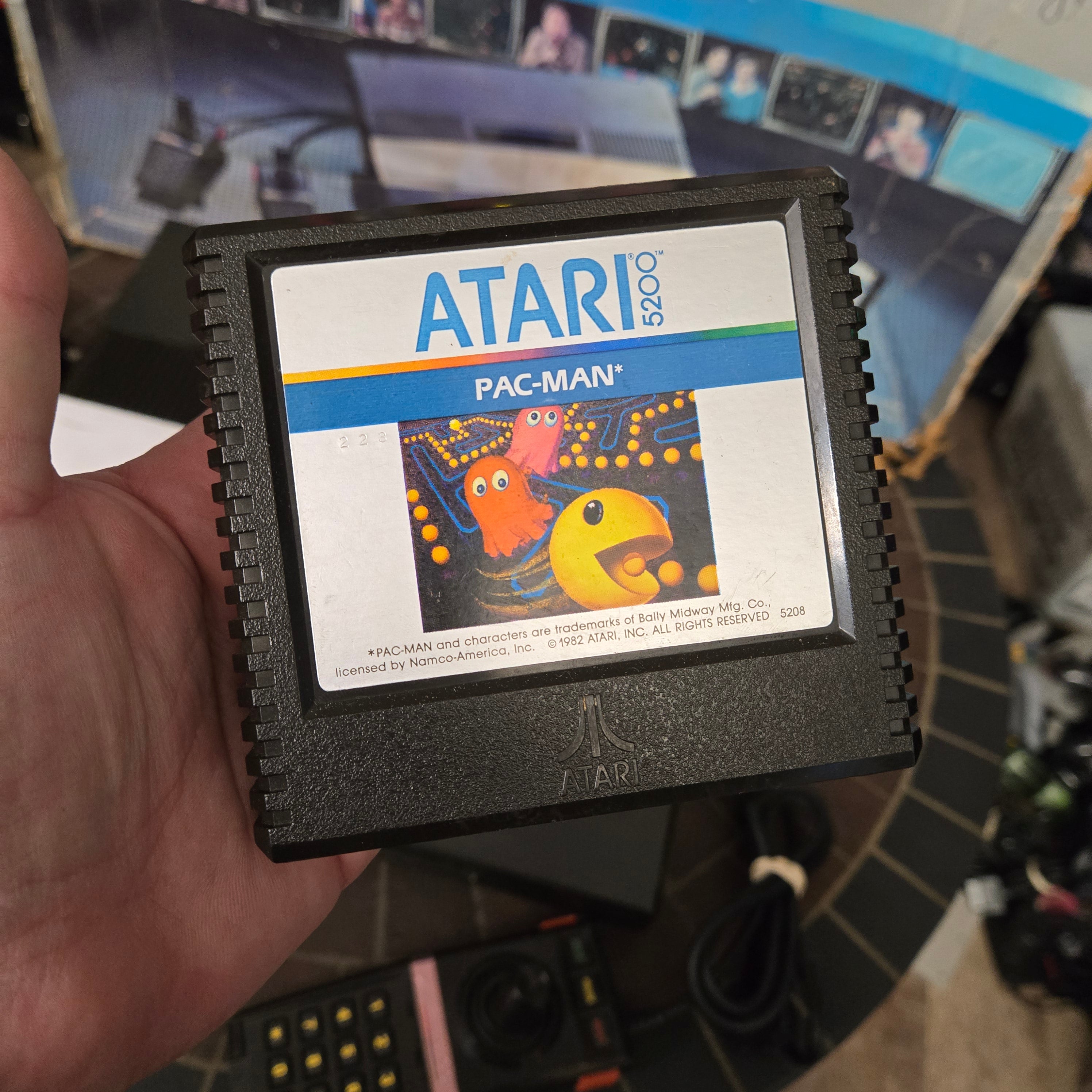 Atari 5200 Console, Controllers, Power Cord, TV Adapter, Pac-Man & Original Box!