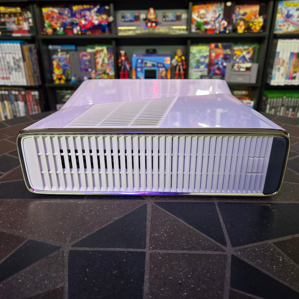 Xbox 360 Slim Special Edition White 4GB Console, Controller & Cords TESTED RESET