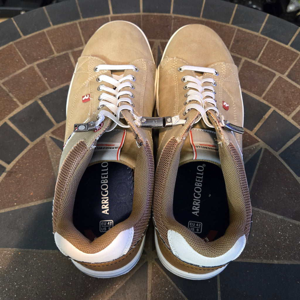 Arrigo Bello Mens Casual Comfort Shoes Fashion Breathable Sneakers Khaki Size 9