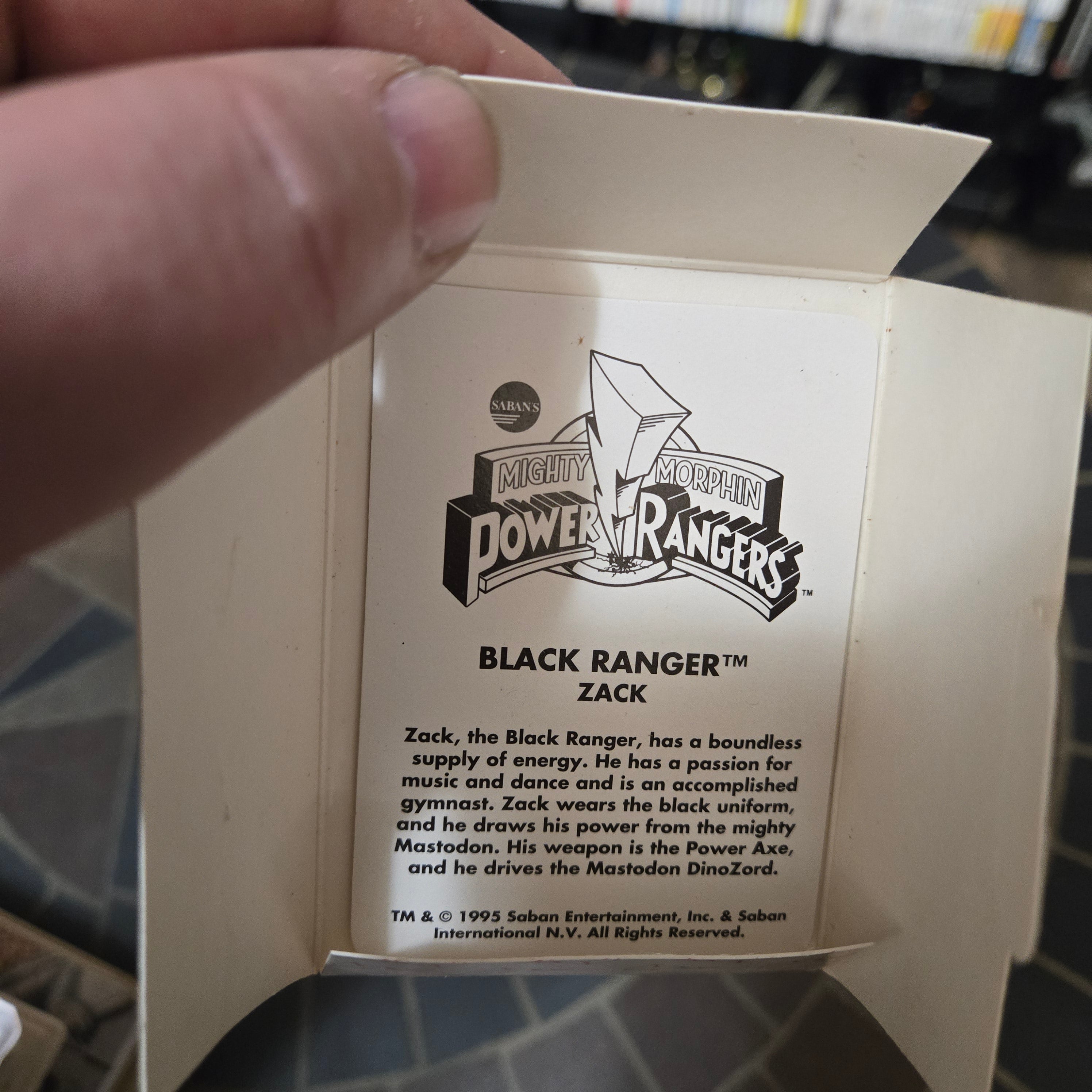 Mighty Morphin' Power Rangers 1995 Avon Magic Action Cards Complete 5 Card Set