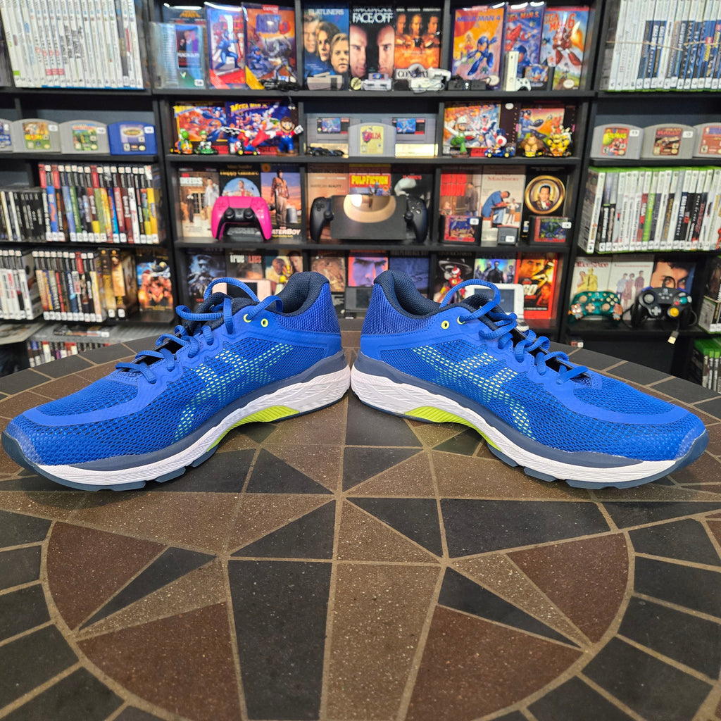 Asics Gel-Pursue Shoes Mens Size 9 Blue White Neon Road Track Running T809N.