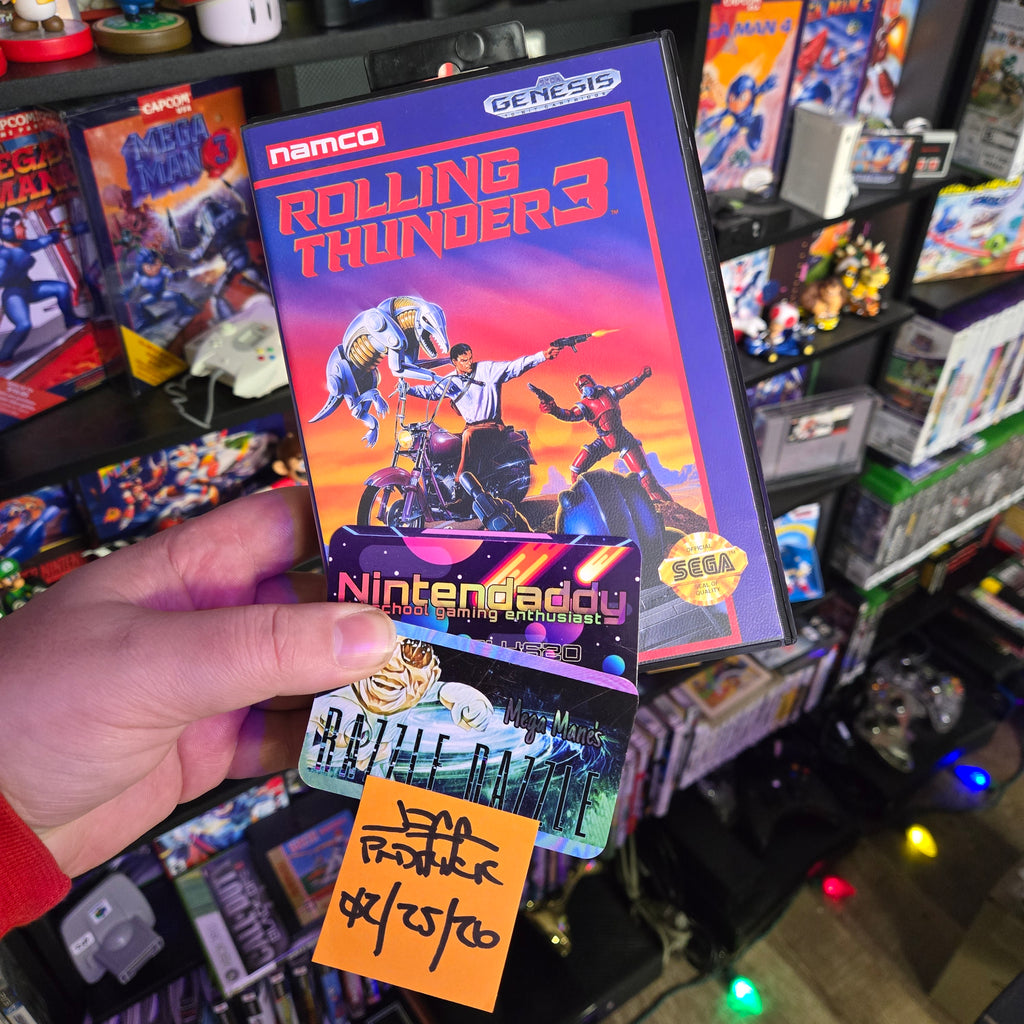 Rolling Thunder 3 (Sega Genesis, 1993) Authentic Complete CIB - BEAUTIFUL SHAPE!