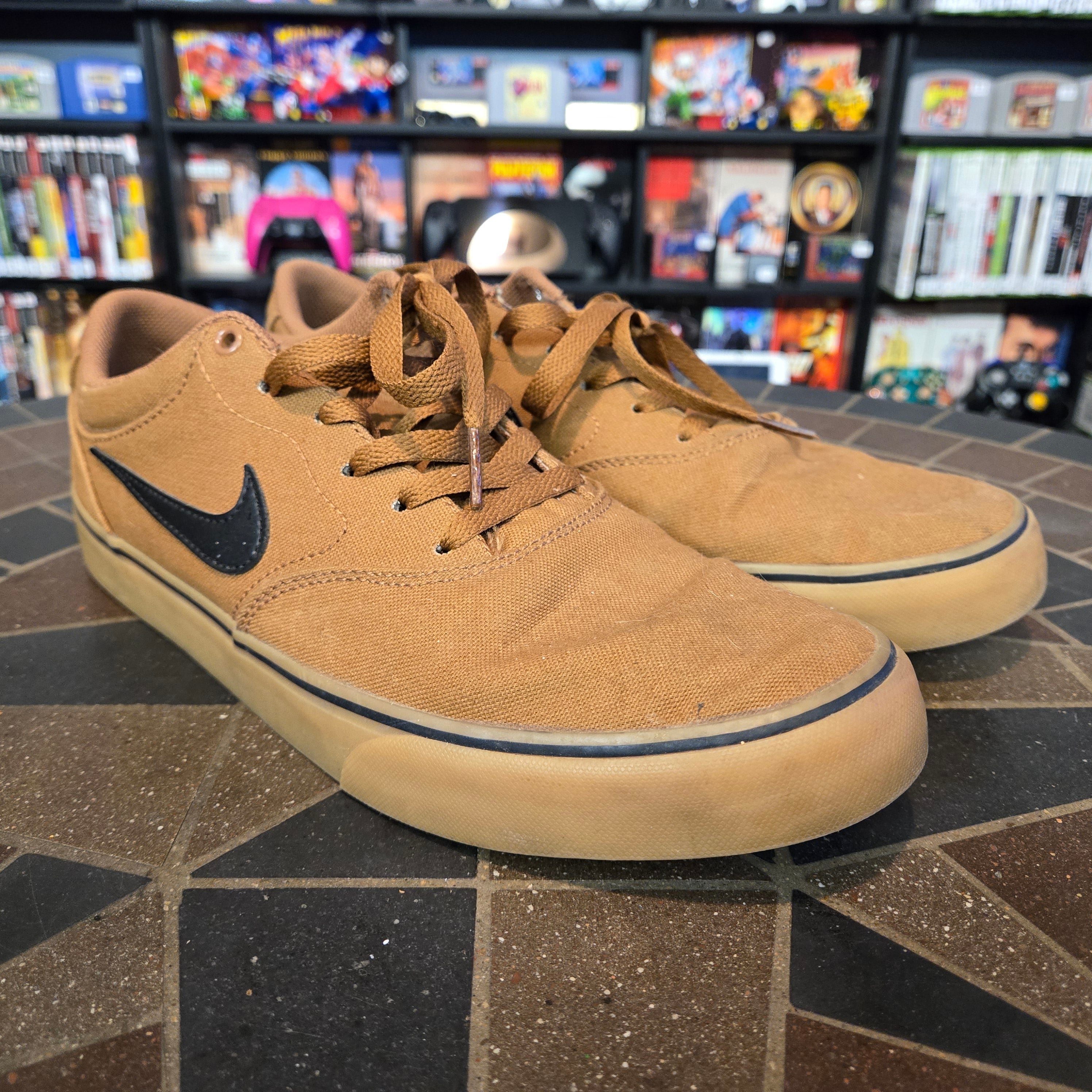 Nike SB Chron 2 Canvas Men's Skateboarding Sneakers Ale Brown/Gum Size 10 - NICE