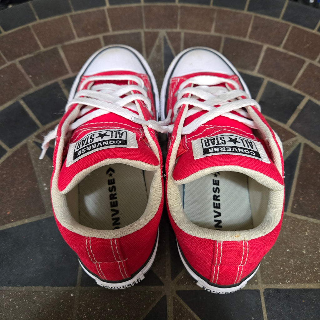 Converse Chuck Taylor Sneakers Youth 13 Red Canvas Low Top All Star A01700F Shoe