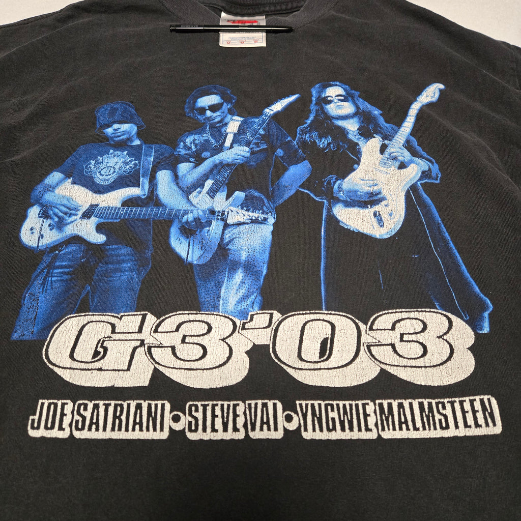 G3 ‘03 Joe Satriani Steve Vai Yngwie Malmsteen 2003 Tour Shirt Size Medium M