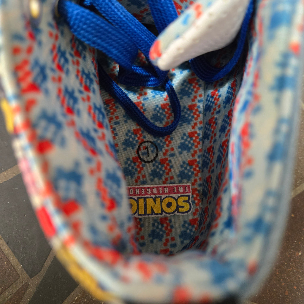 Ground Up Sonic The Hedgehog High Top Sneakers Shoes Size 1 Boys Sega Genesis