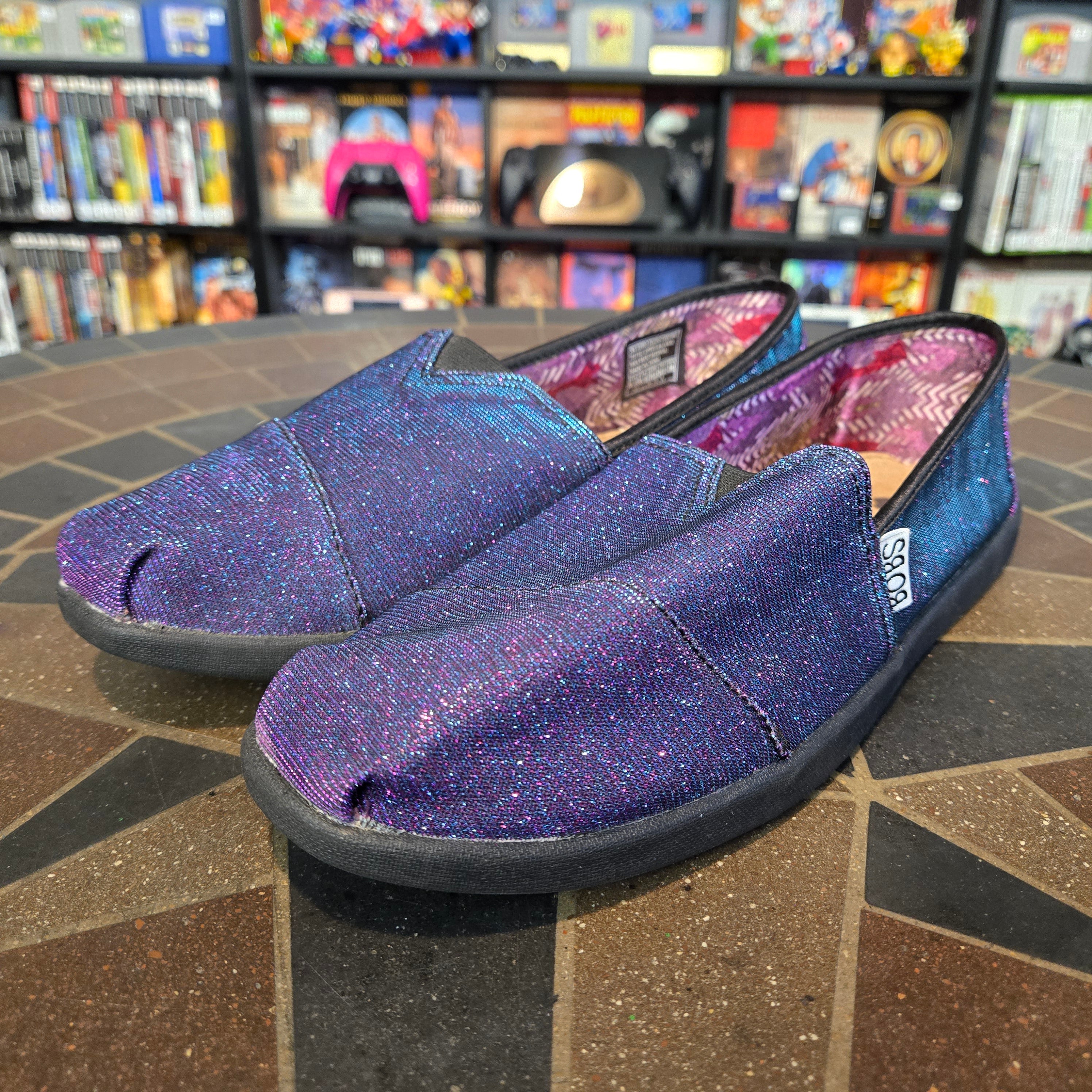 Bobs from Skechers Women's Slipper Shoes Size 9.5 Purple Sparkles BRAND NEW NWT