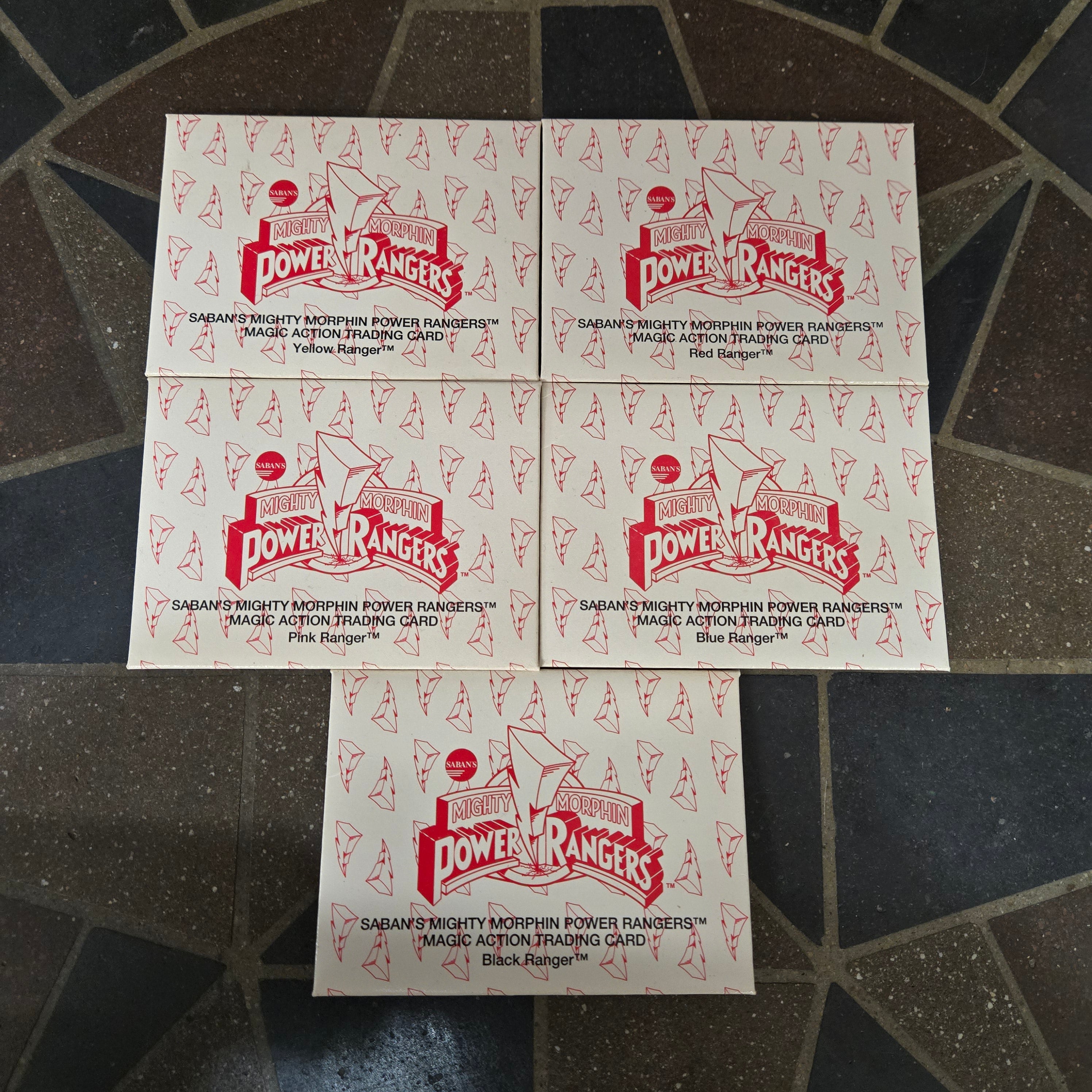 Mighty Morphin' Power Rangers 1995 Avon Magic Action Cards Complete 5 Card Set