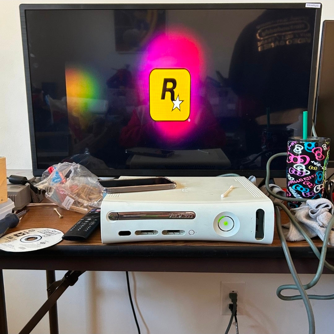 Microsoft OG Xbox 360 20GB White Console, Controller & Cords - TESTED & RESET!