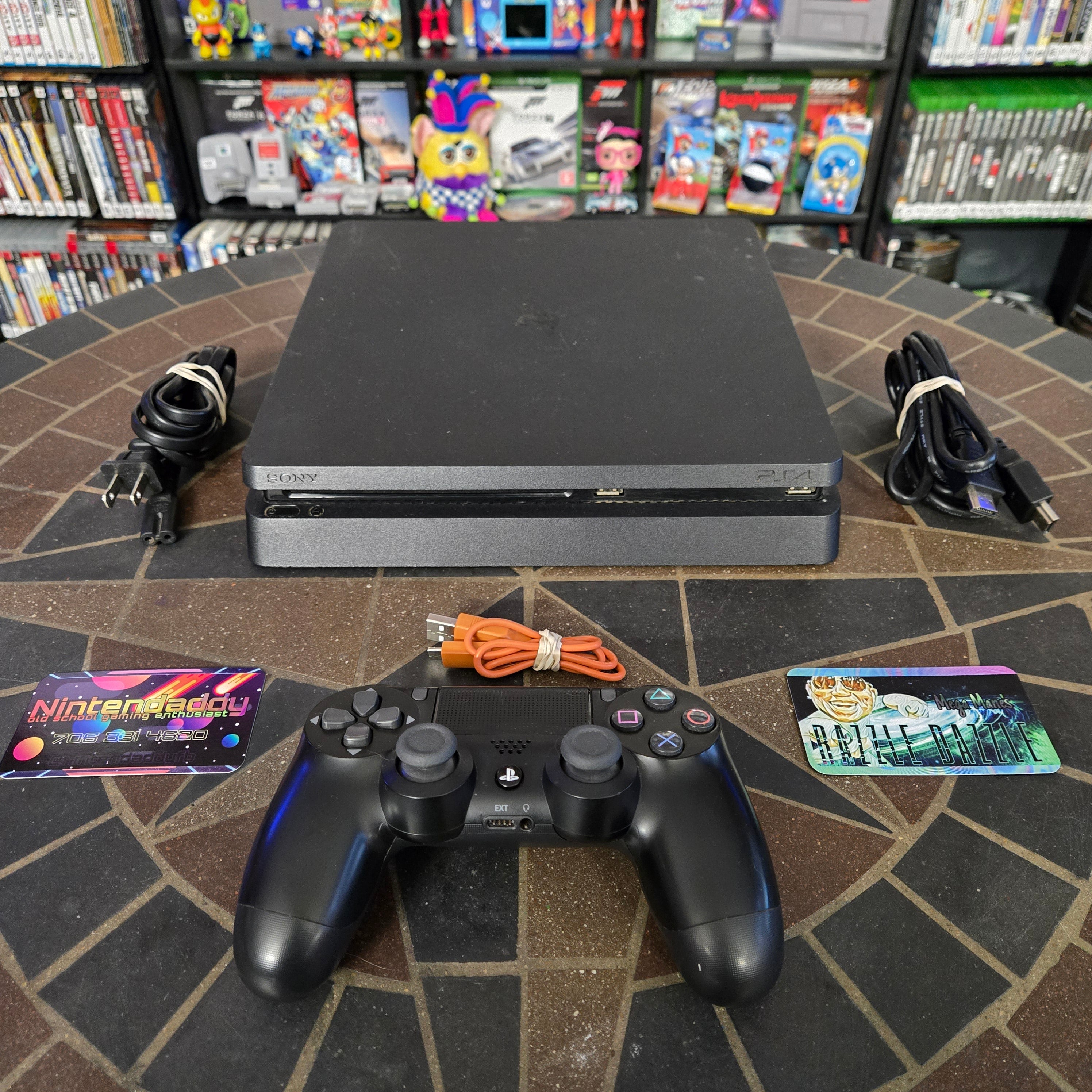 Sony Playstation 4 PS4 500GB Slim Console, Controller & Cords - TESTED & RESET!