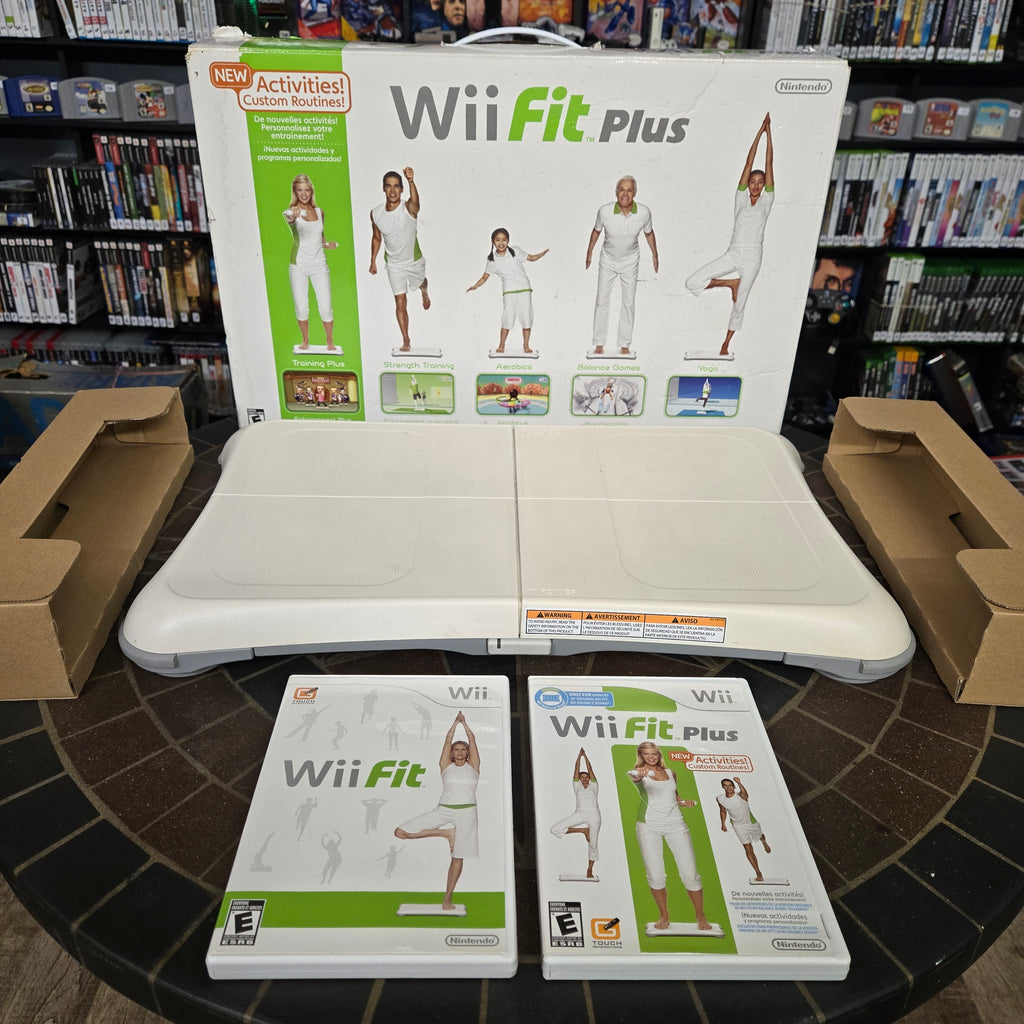 Nintendo Wii Fit & Plus Games w/ Balance Board Complete w/ Box - Tested Working!