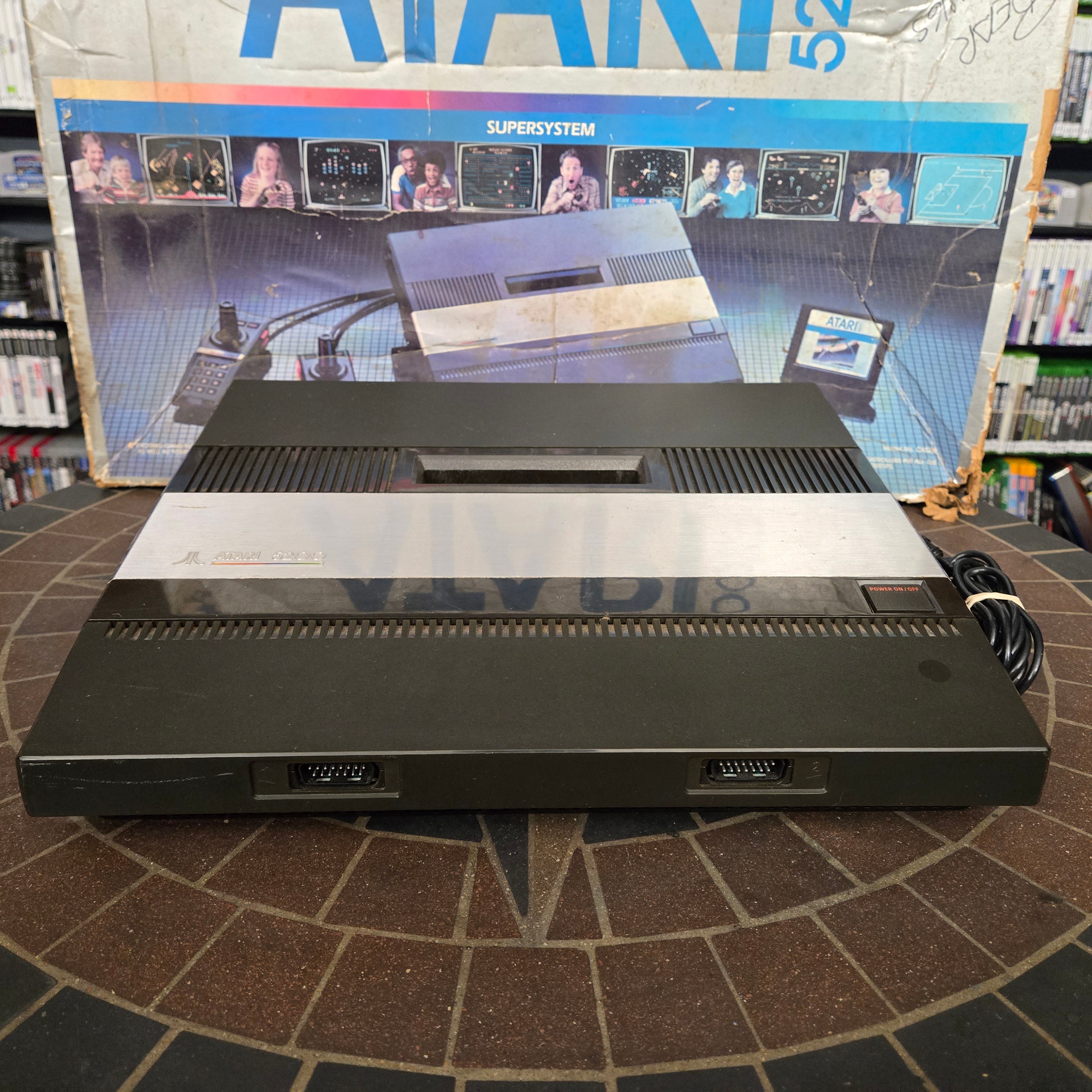 Atari 5200 Console, Controllers, Power Cord, TV Adapter, Pac-Man & Original Box!
