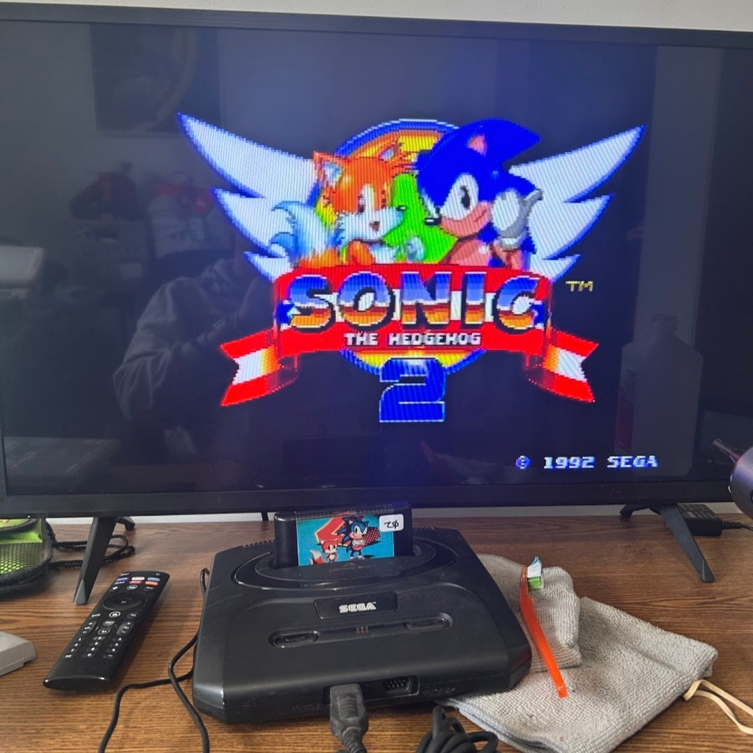 Sega MK-1631 Genesis Model 2 Console/System, 6-Button Controller & Cords TESTED