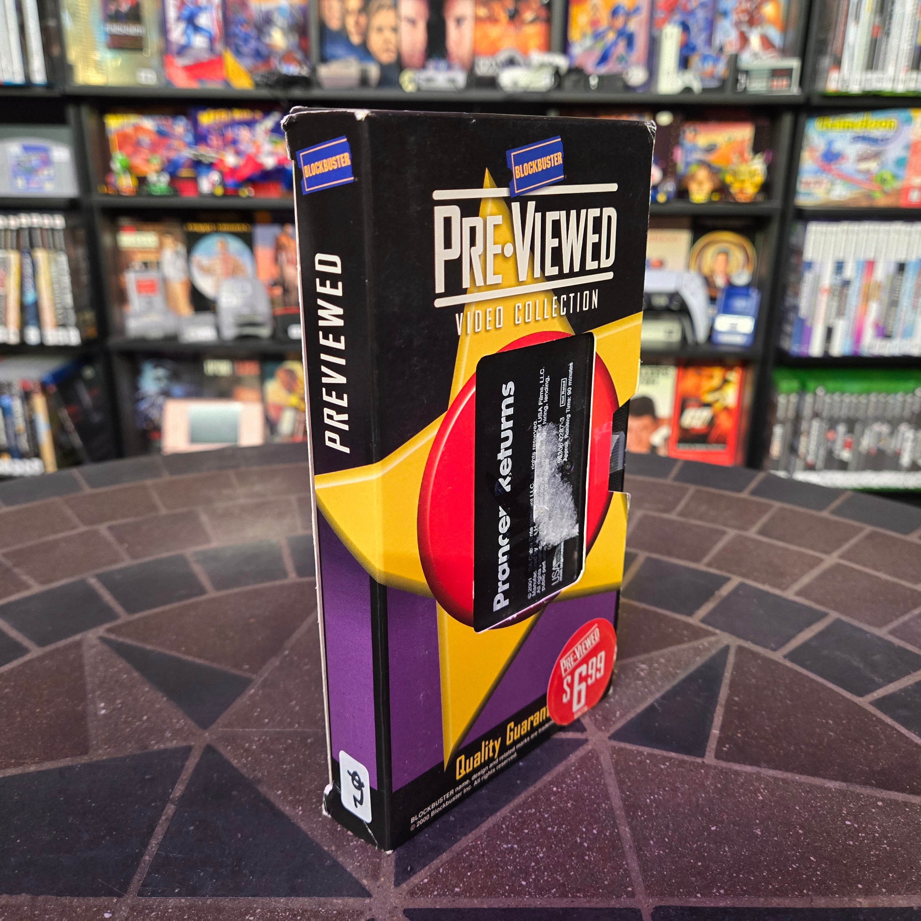 Prancer Returns (VHS, 2001) Blockbuster Pre-viewed Video Collection Sleeve