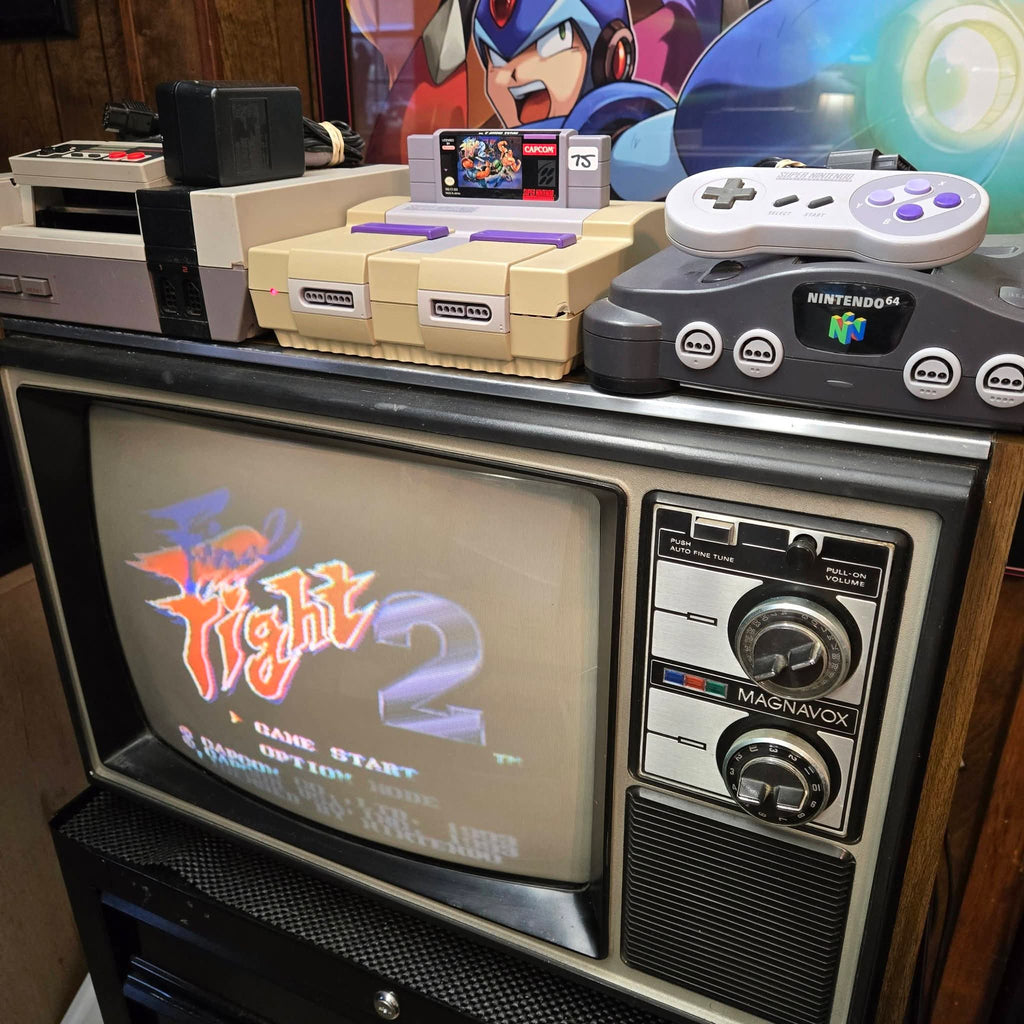 Final Fight 2 & Mega Man X (Super Nintendo SNES, 1993) Authentic Cleaned Tested!