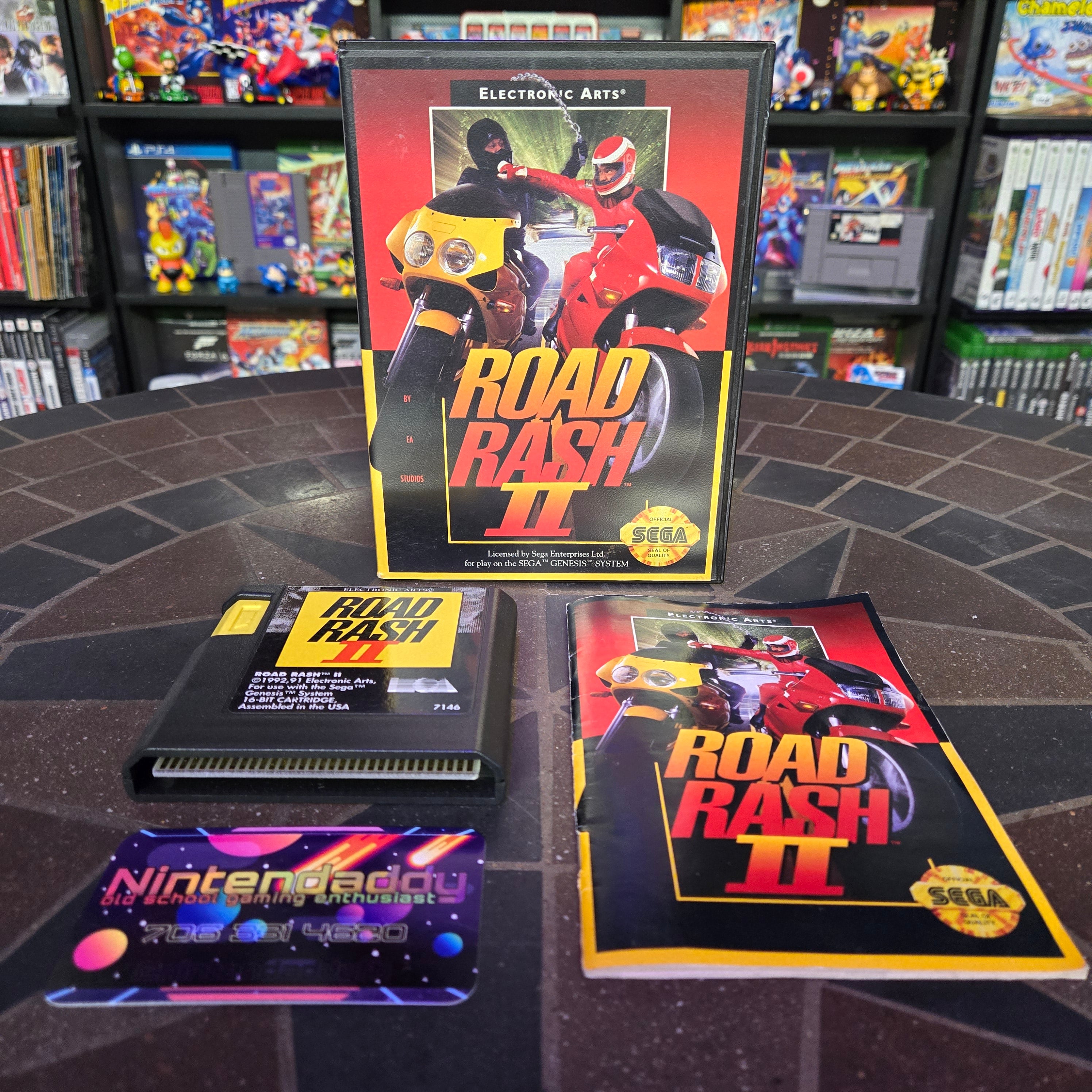 Road Rash II (Sega Genesis, 1992) Complete CIB - VERY NICE SHAPE!