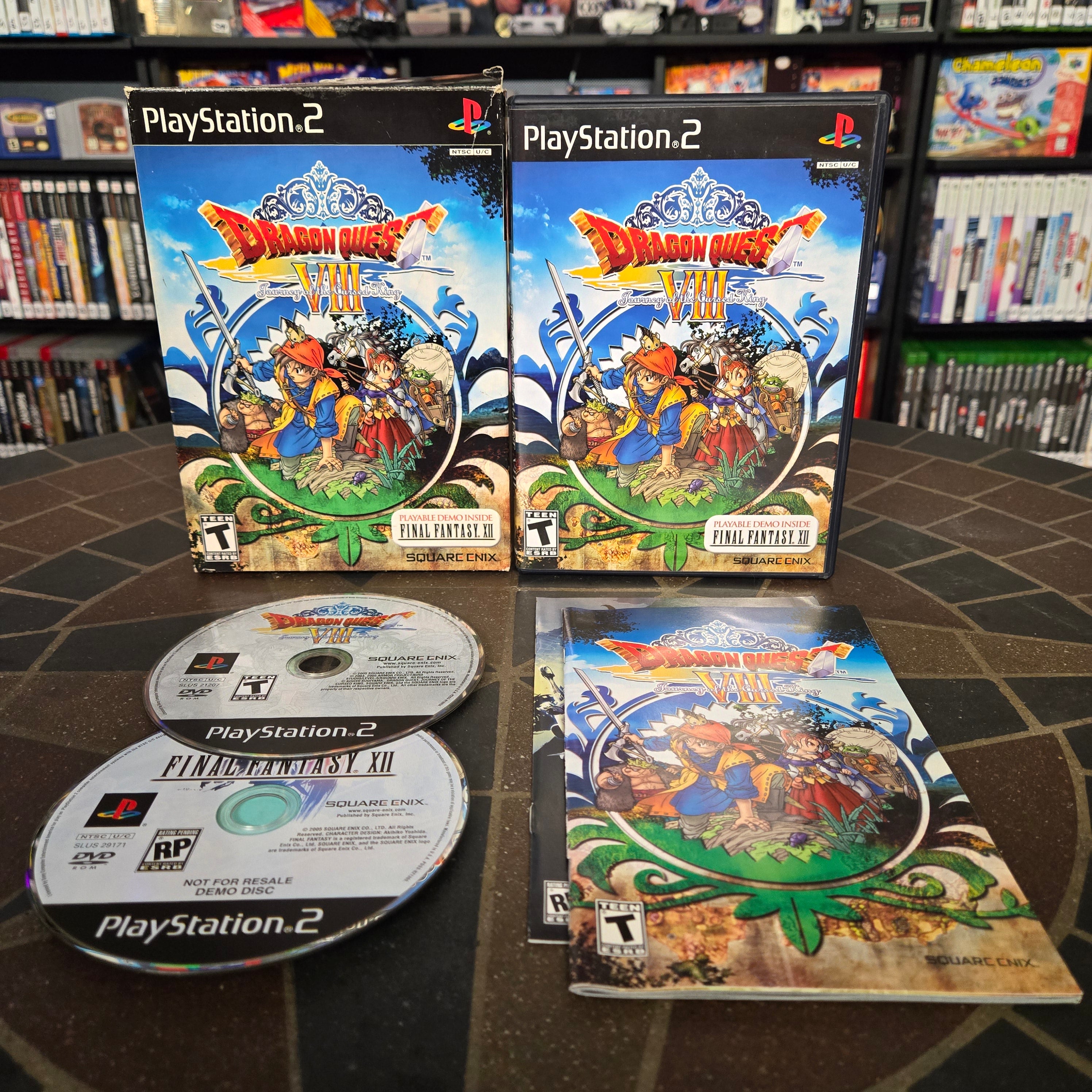 Dragon Quest VIII (Sony PlayStation 2, 2006) PS2 100% Complete CIB Big Box