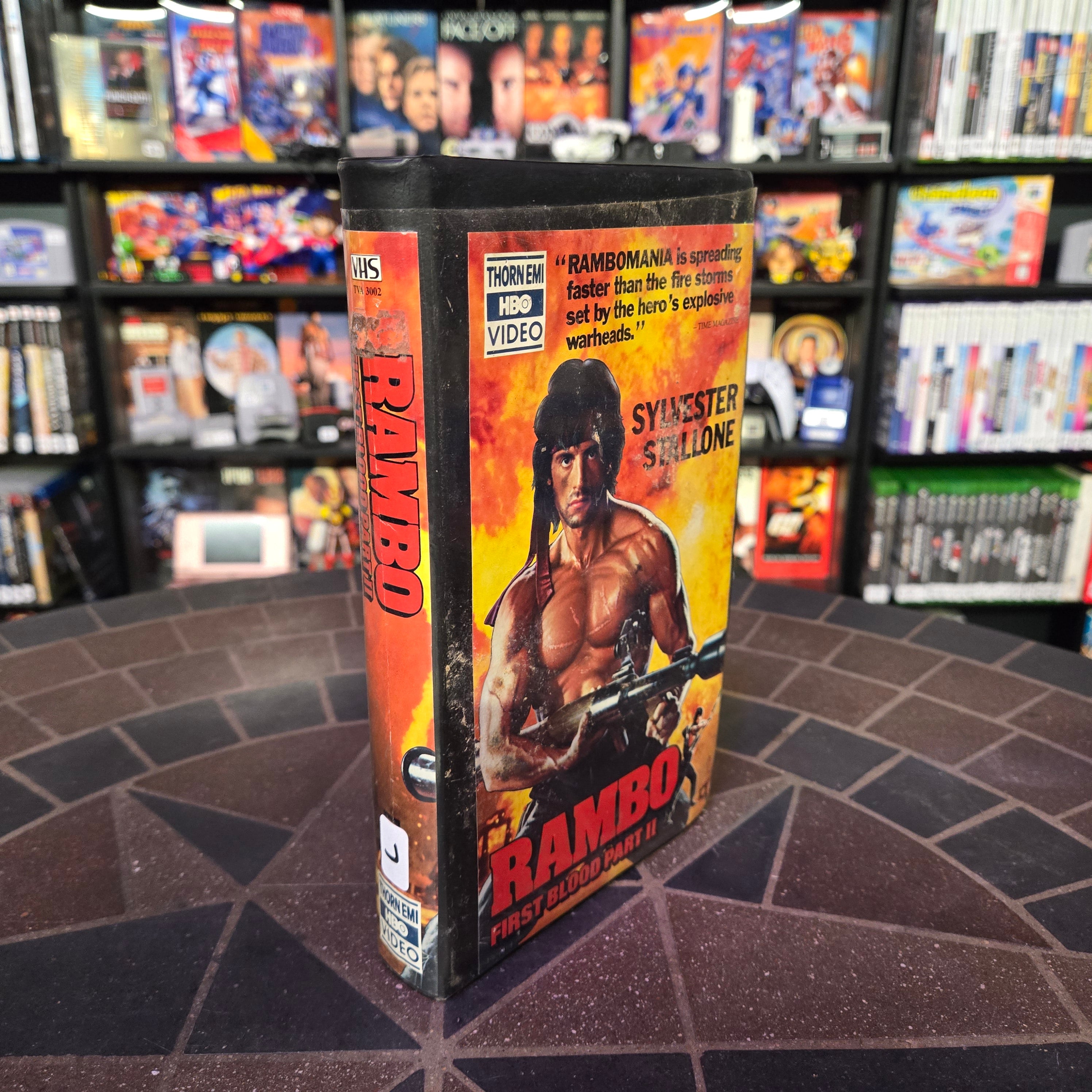 RAMBO First Blood Part II 2 VHS Thorn EMI HBO Video Clamshell Stallone Action 🔥
