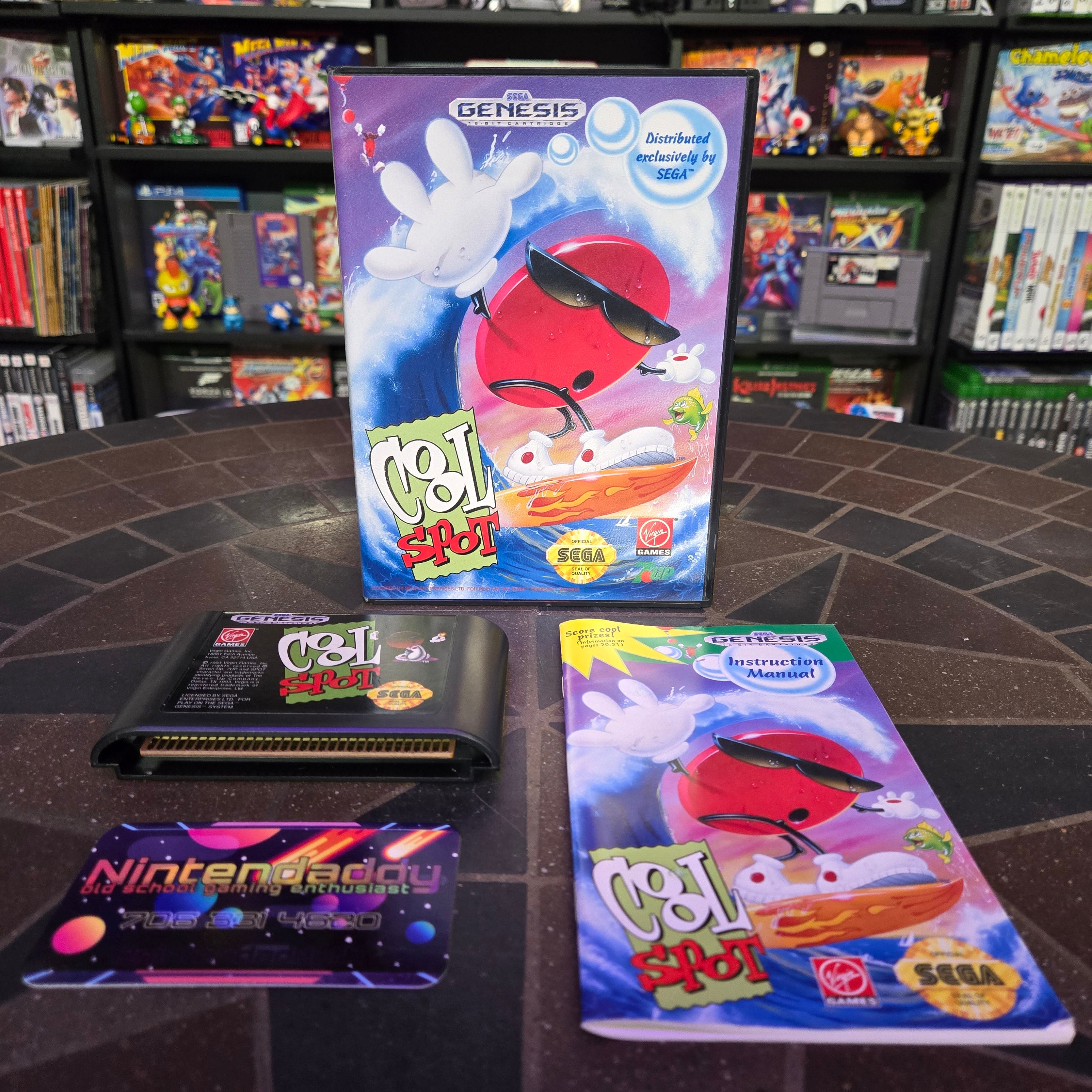 Cool Spot (Sega Genesis, 1993) Complete CIB - VERY NICE SHAPE!