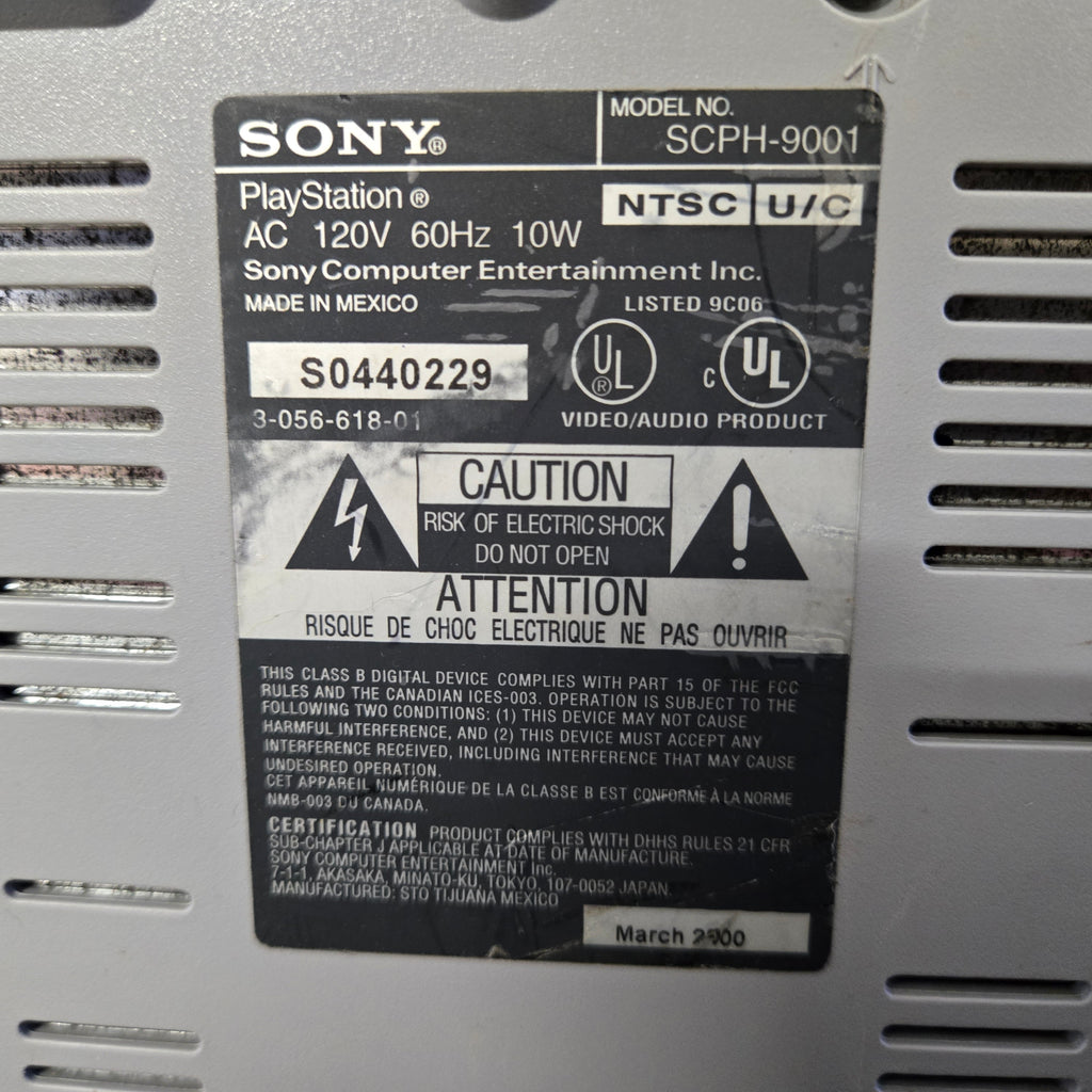 Sony PlayStation 1 PS1 Console SCPH-9001, Controller & Cords - CLEANED & TESTED!