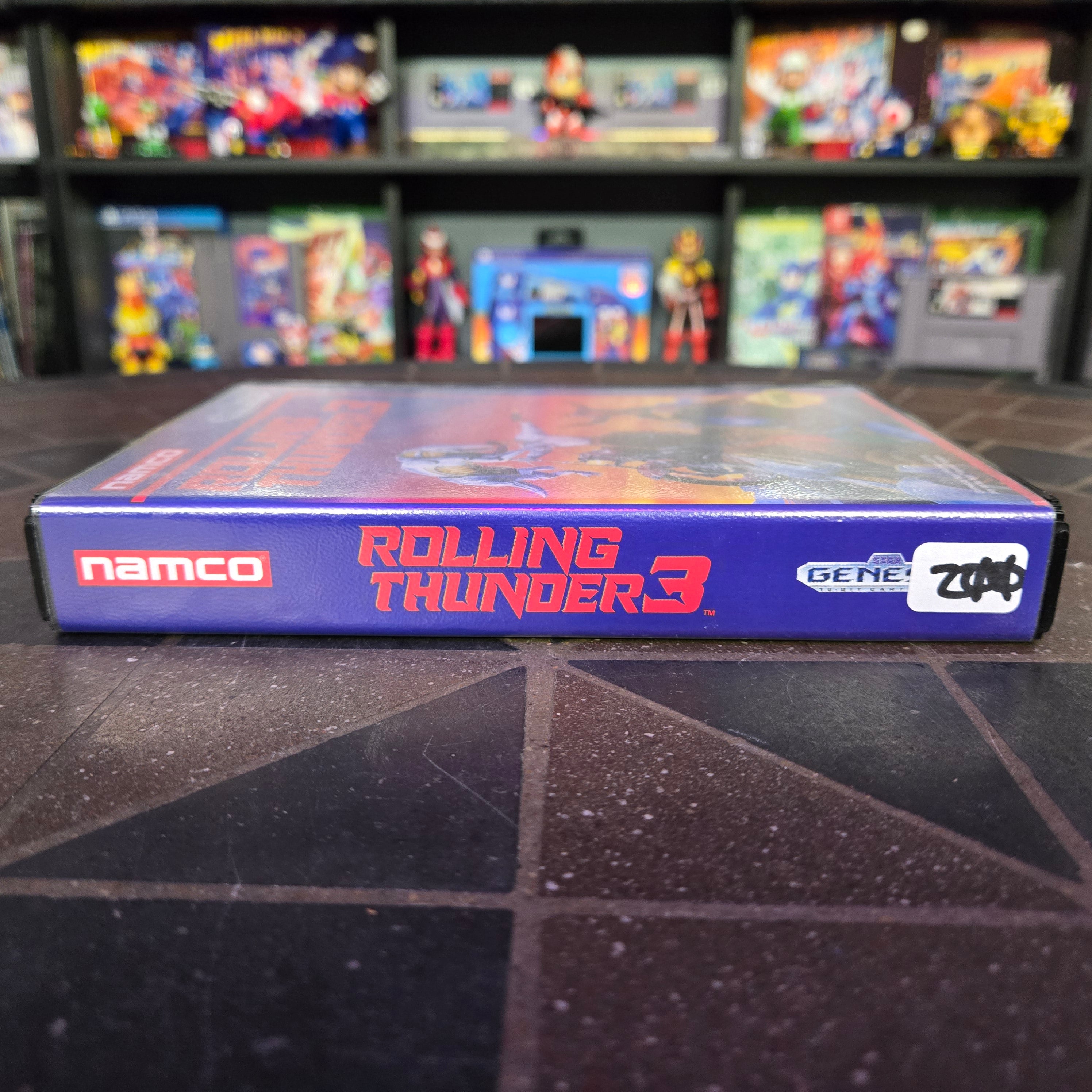 Rolling Thunder 3 (Sega Genesis, 1993) Authentic Complete CIB - BEAUTIFUL SHAPE!
