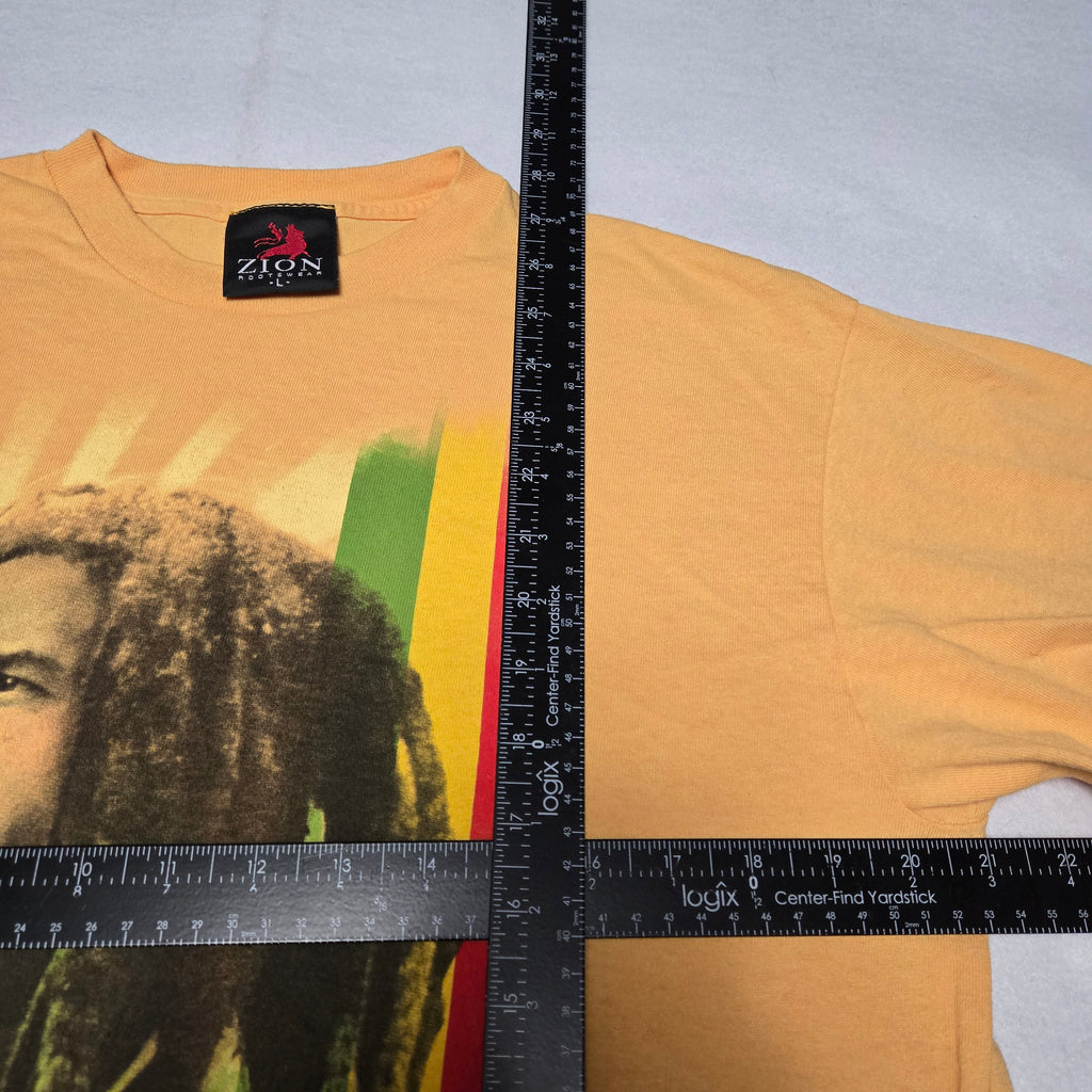 Y2K 2010 Bob Marley Shirt Natural Mystic Reggae Men's Zion Rootswear Large L