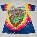 Grateful Dead Summer Tour Bus Tie Dye Liquid Blue T-Shirt Vintage Y2K Medium M