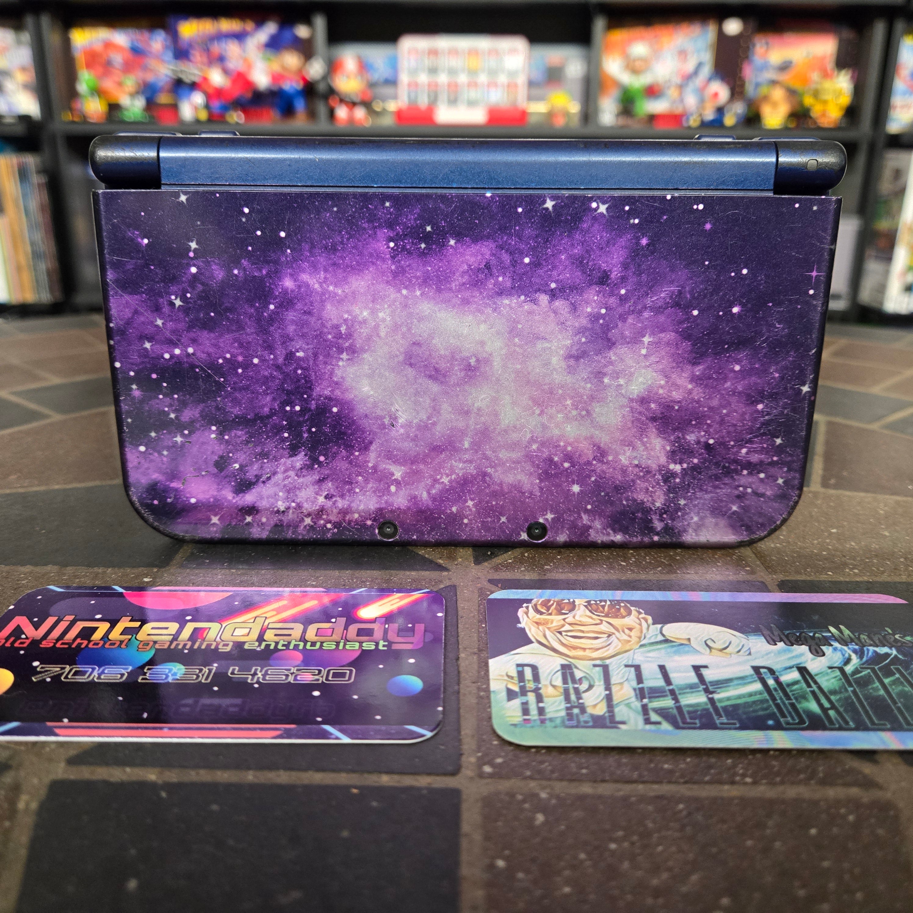 Nintendo "New" 3DS XL Galaxy 4GB Handheld Console Cleaned & Tested - Rough Shape