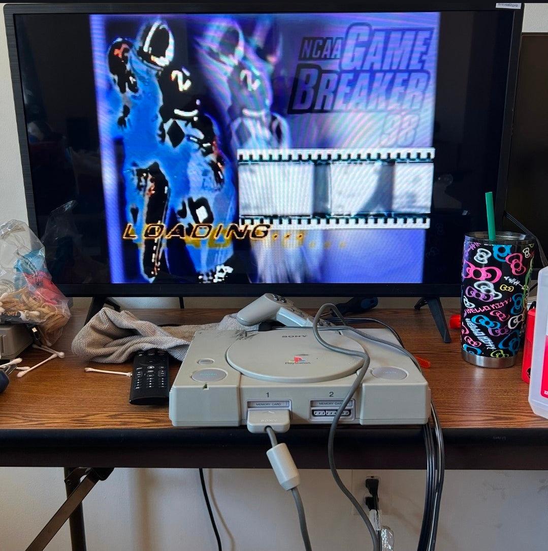 Sony PlayStation 1 PS1 Console SCPH-5501, Controller & Cords - CLEANED & TESTED!