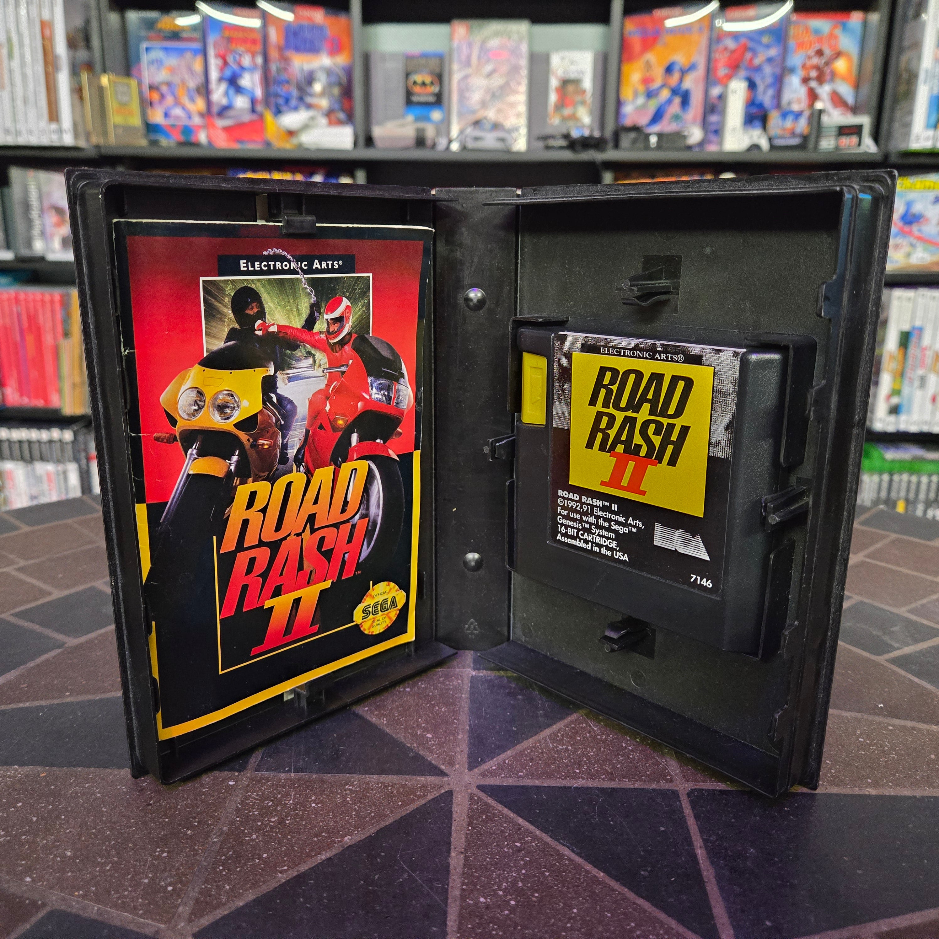 Road Rash II (Sega Genesis, 1992) Complete CIB - VERY NICE SHAPE!