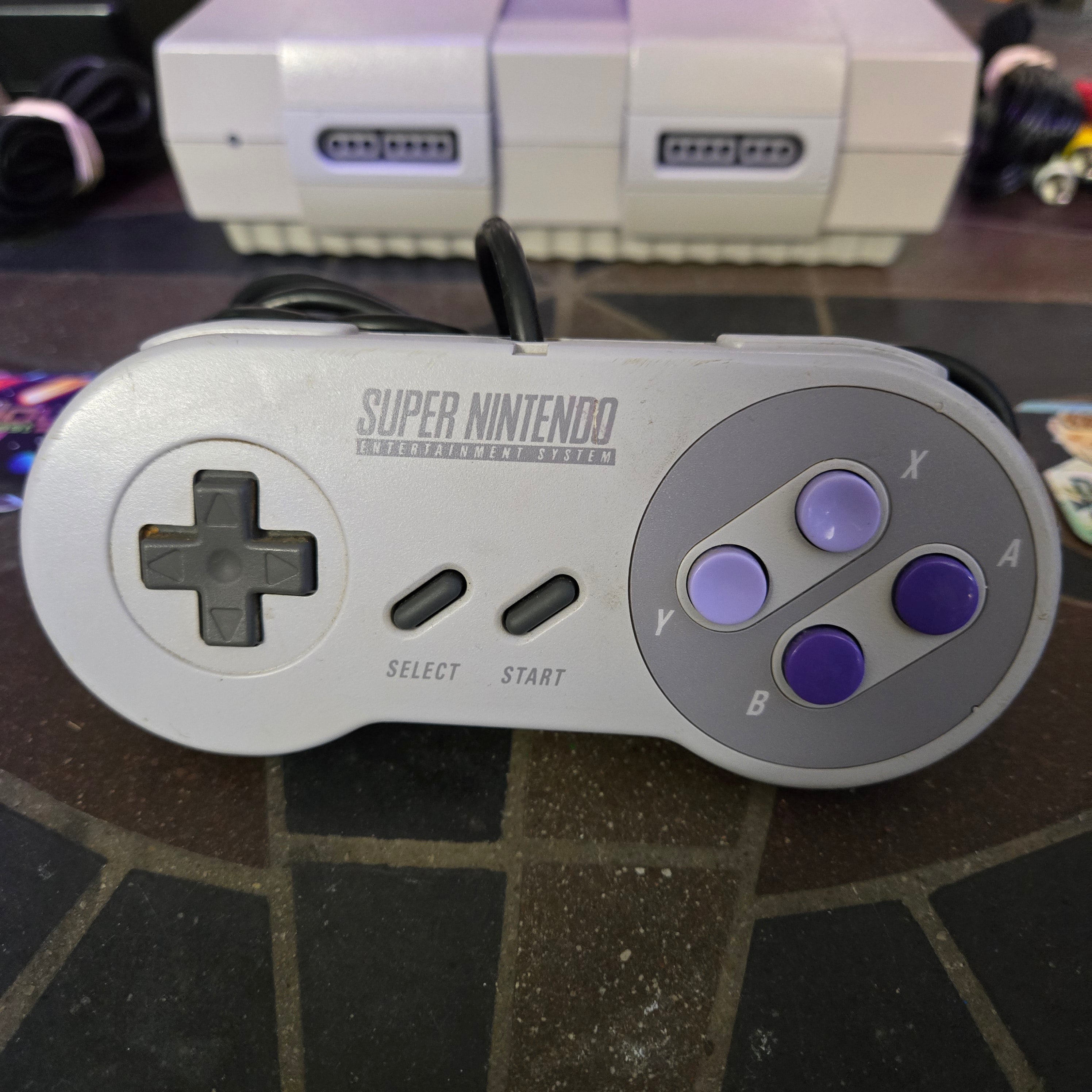 Super Nintendo SNES Console, Original Controller & Cords - CLEANED & TESTED!