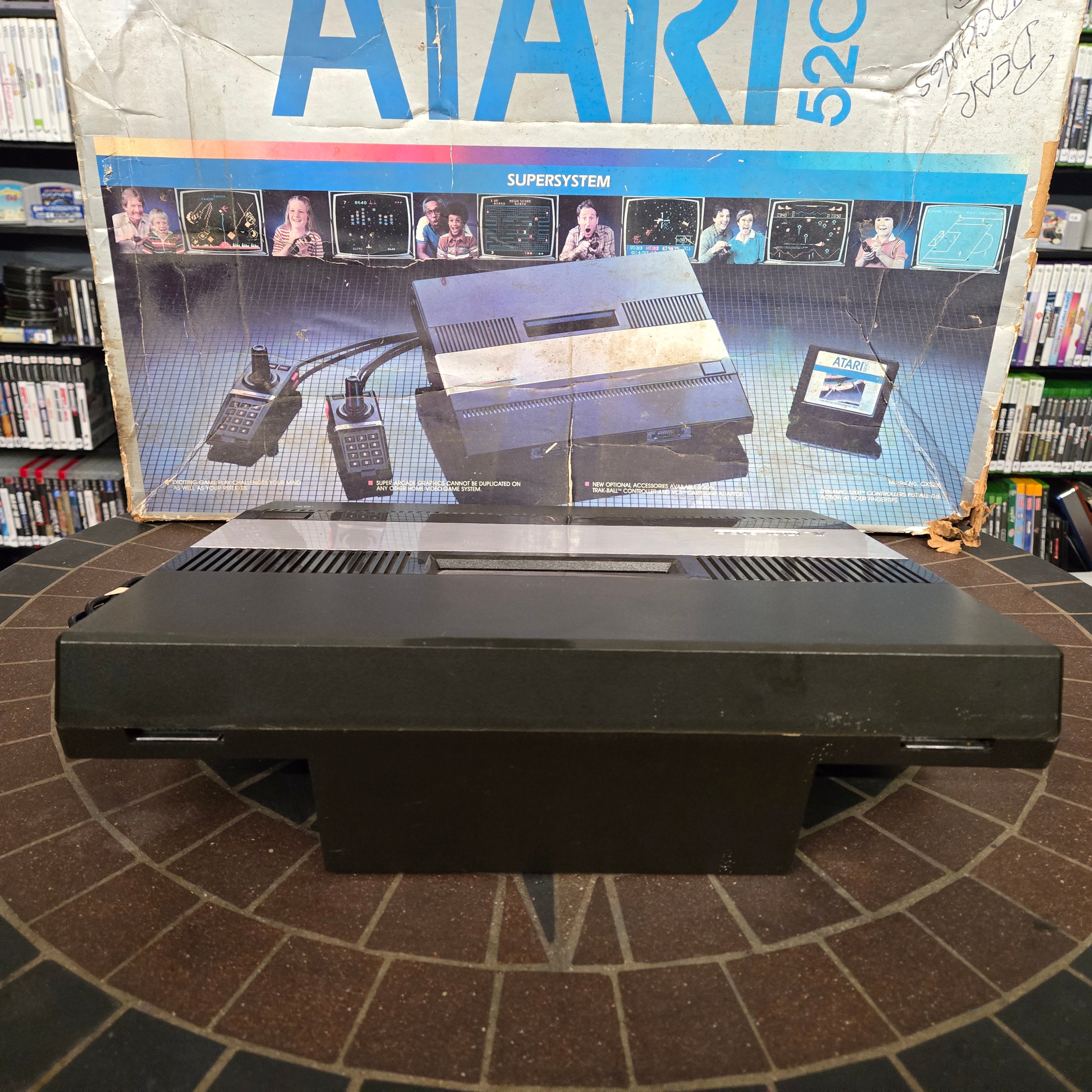 Atari 5200 Console, Controllers, Power Cord, TV Adapter, Pac-Man & Original Box!