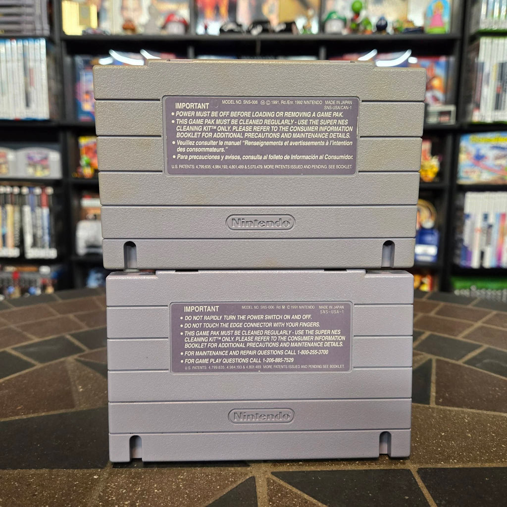 Final Fight 2 & Mega Man X (Super Nintendo SNES, 1993) Authentic Cleaned Tested!