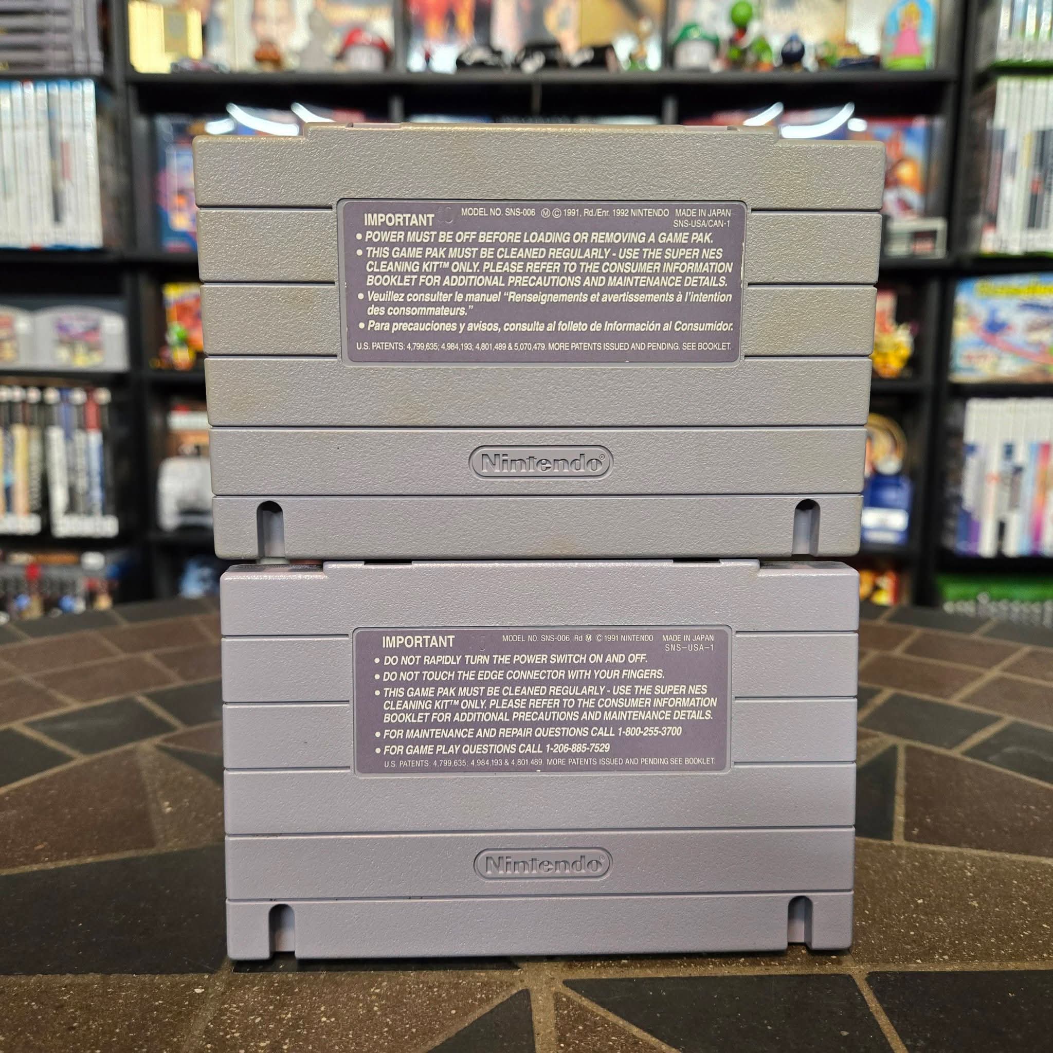 Final Fight 2 & Mega Man X (Super Nintendo SNES, 1993) Authentic Cleaned Tested!