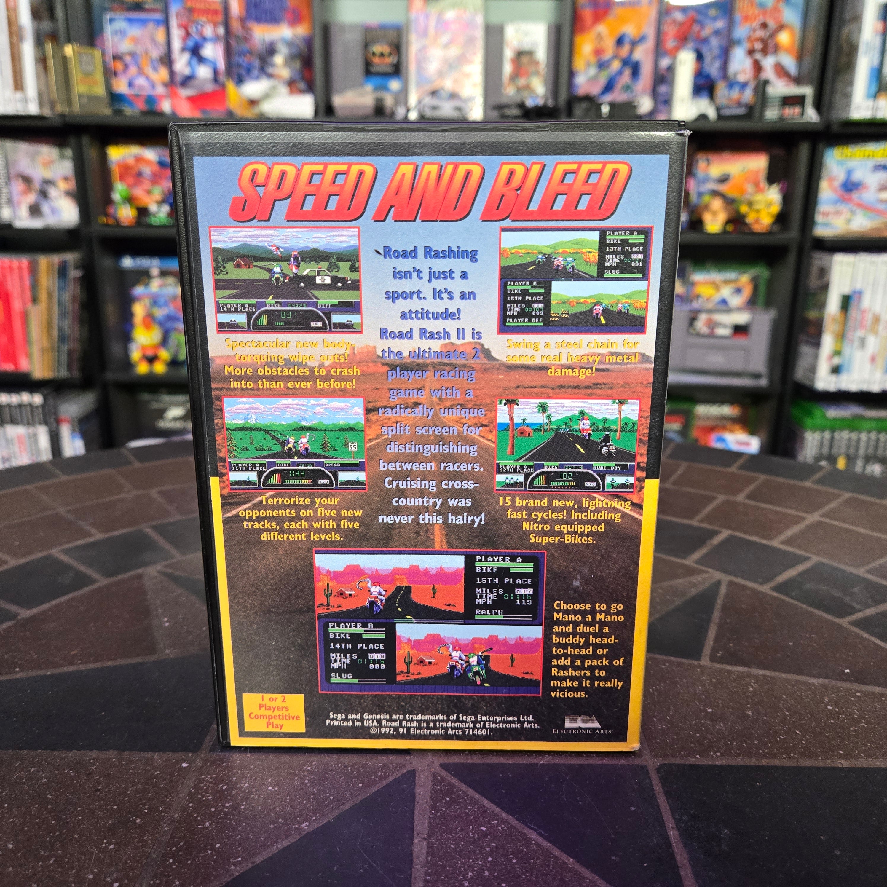 Road Rash II (Sega Genesis, 1992) Complete CIB - VERY NICE SHAPE!