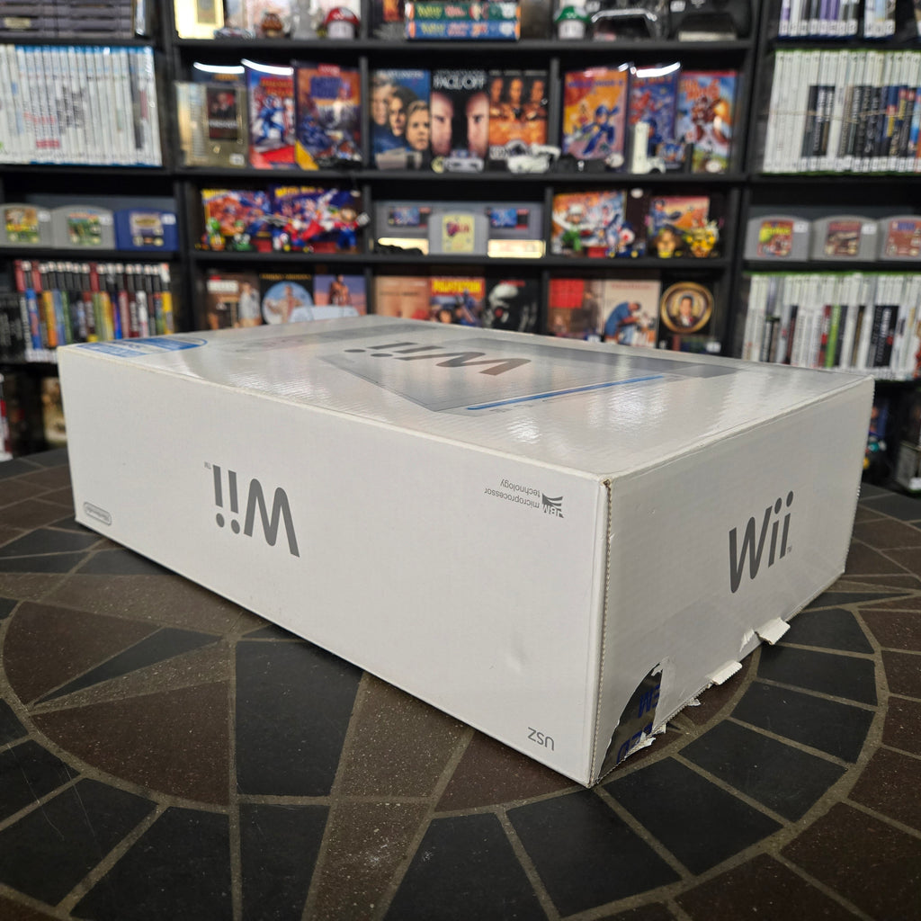 Nintendo Wii White System - NEW IN OPEN BOX w/ Wii Sports SEALED - FACTORY WRAPS