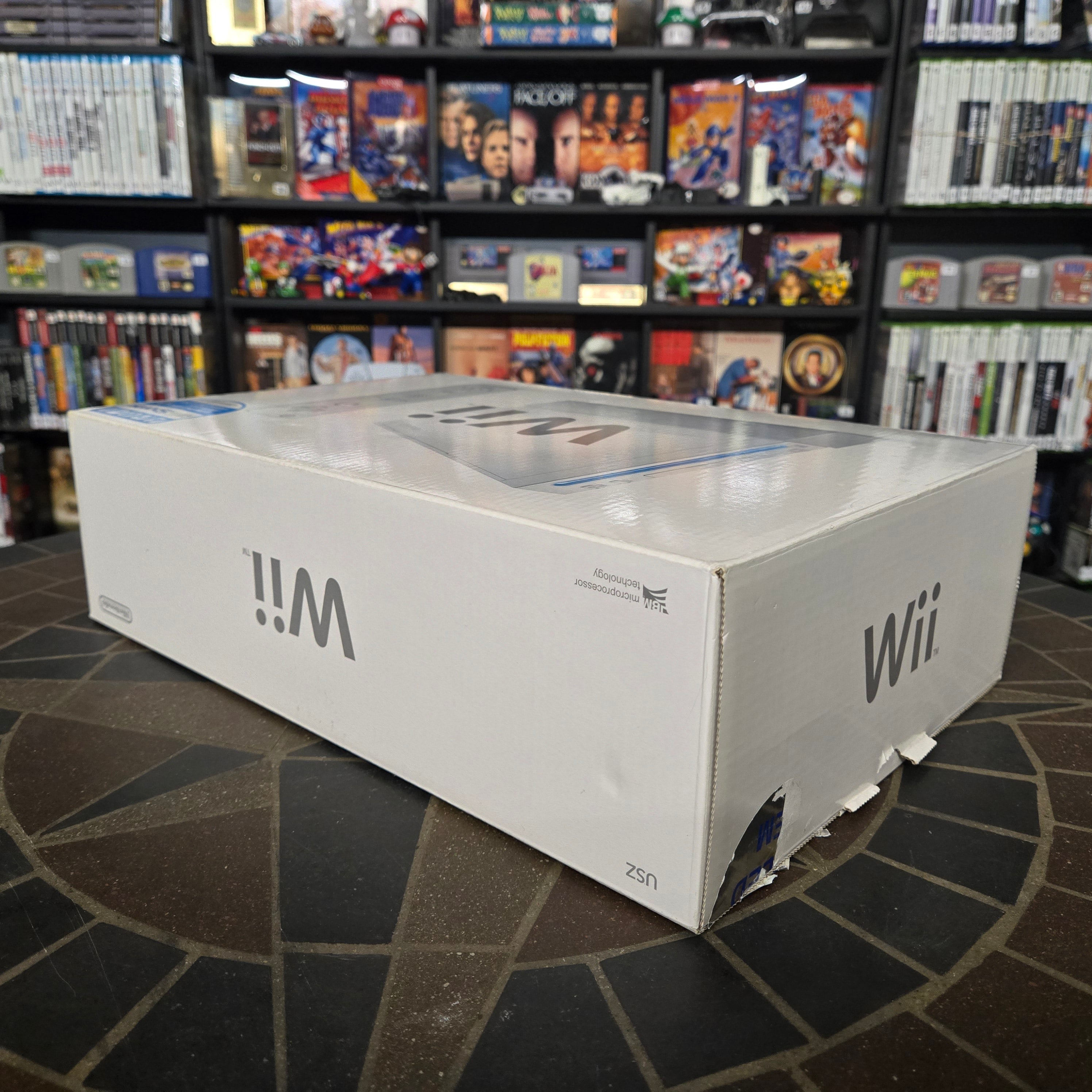 Nintendo Wii White System - NEW IN OPEN BOX w/ Wii Sports SEALED - FACTORY WRAPS