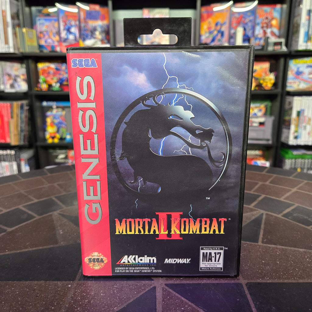Mortal Kombat II (Sega Genesis, 1994) Complete CIB - VERY NICE SHAPE!