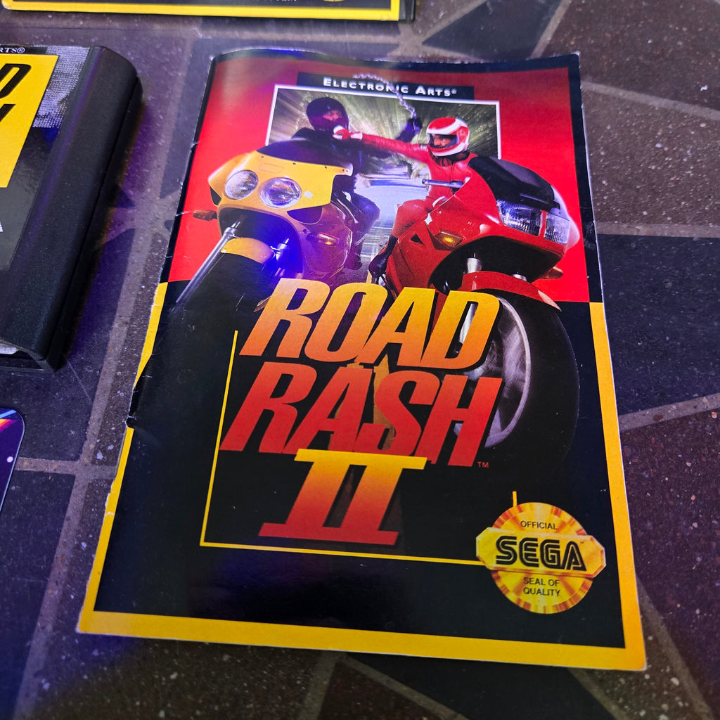 Road Rash II (Sega Genesis, 1992) Complete CIB - VERY NICE SHAPE!