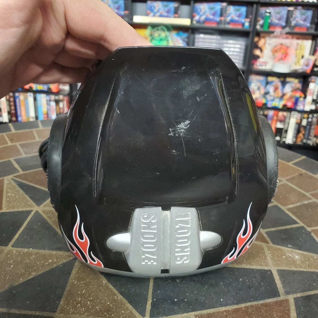 Hot Wheels Alarm Clock AM/FM Radio Projector Nightlight Engine Sounds Black