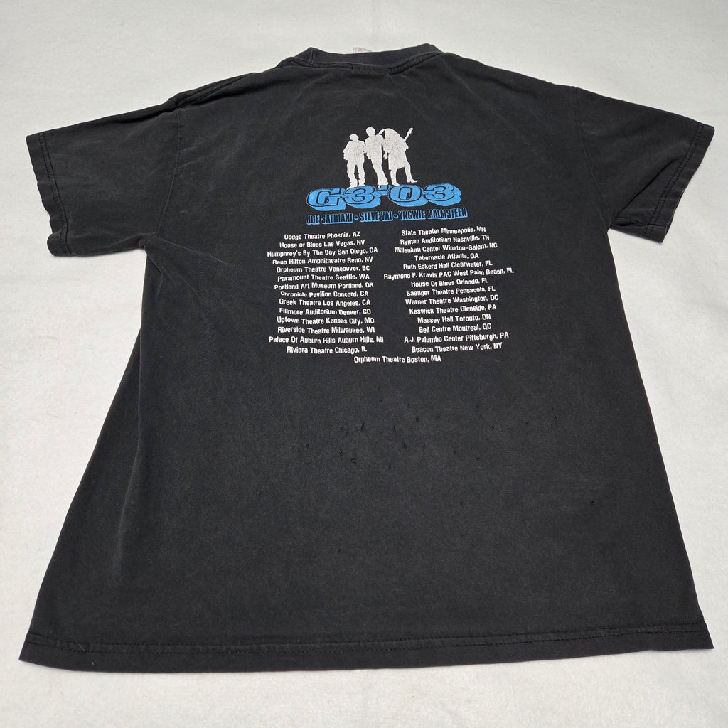 G3 ‘03 Joe Satriani Steve Vai Yngwie Malmsteen 2003 Tour Shirt Size Medium M