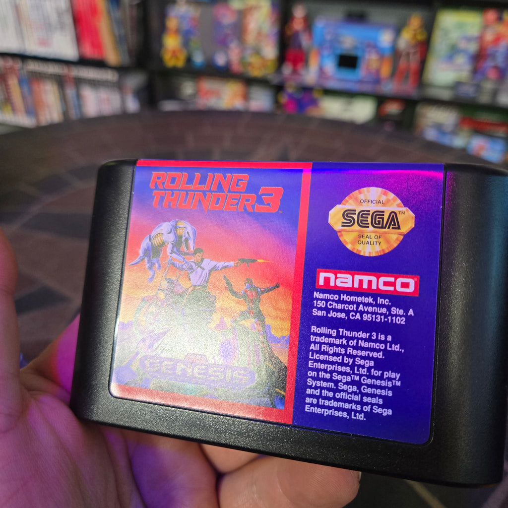 Rolling Thunder 3 (Sega Genesis, 1993) Authentic Complete CIB - BEAUTIFUL SHAPE!