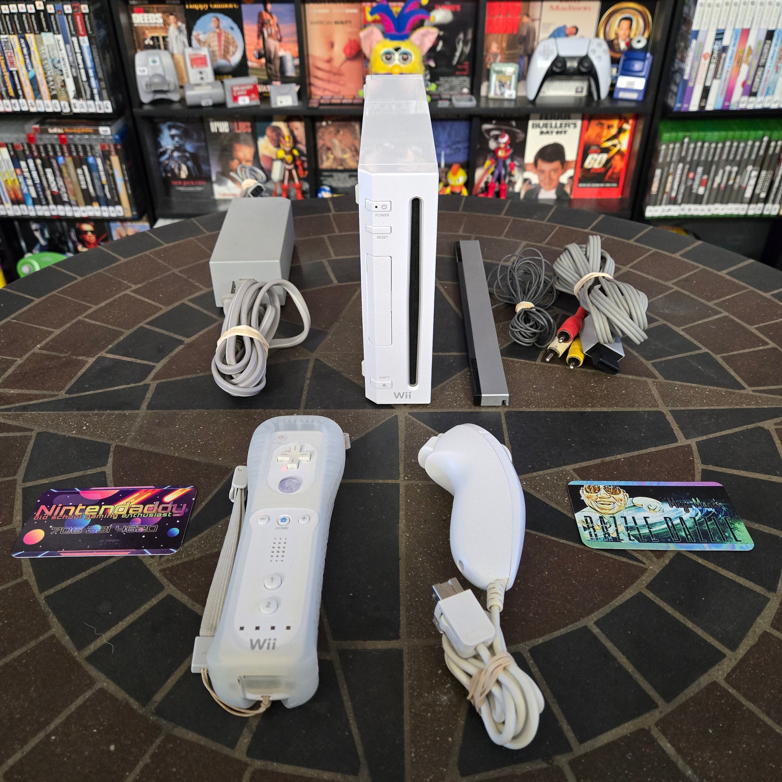 Nintendo Wii Console White, Cords, Controller & Nunchuk Cleaned, Tested & Reset