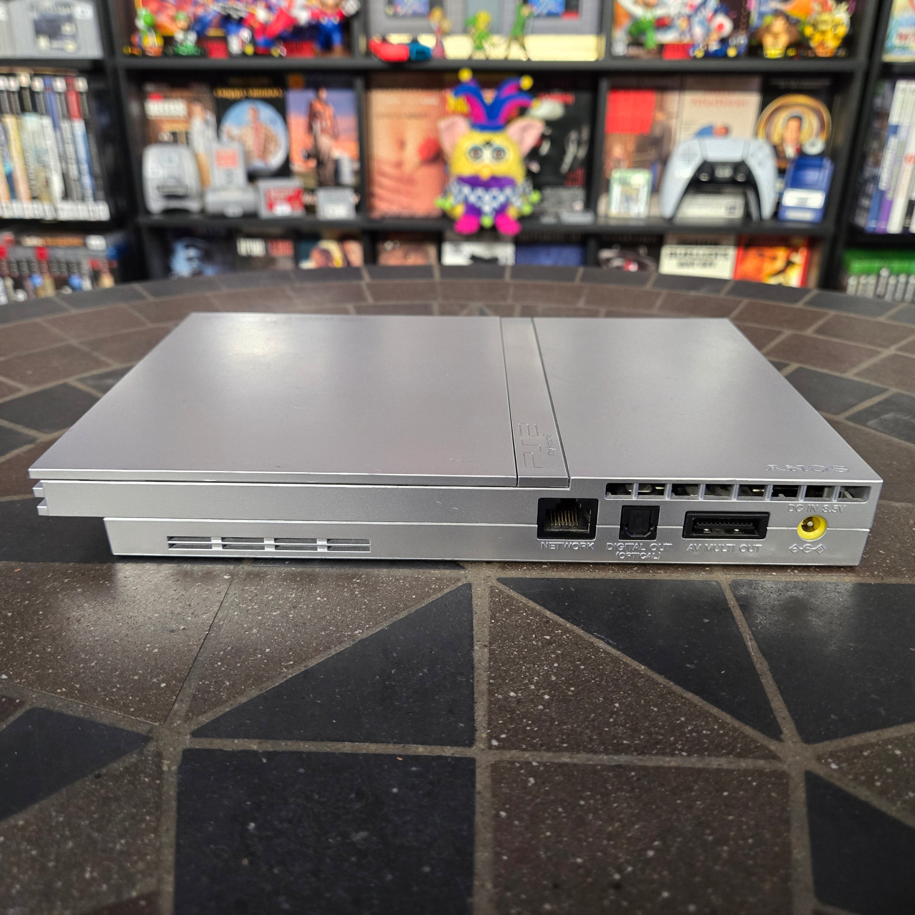 Sony PlayStation 2 PS2 Slim Silver Console SCPH-77001, Mem, Controller & Cords!