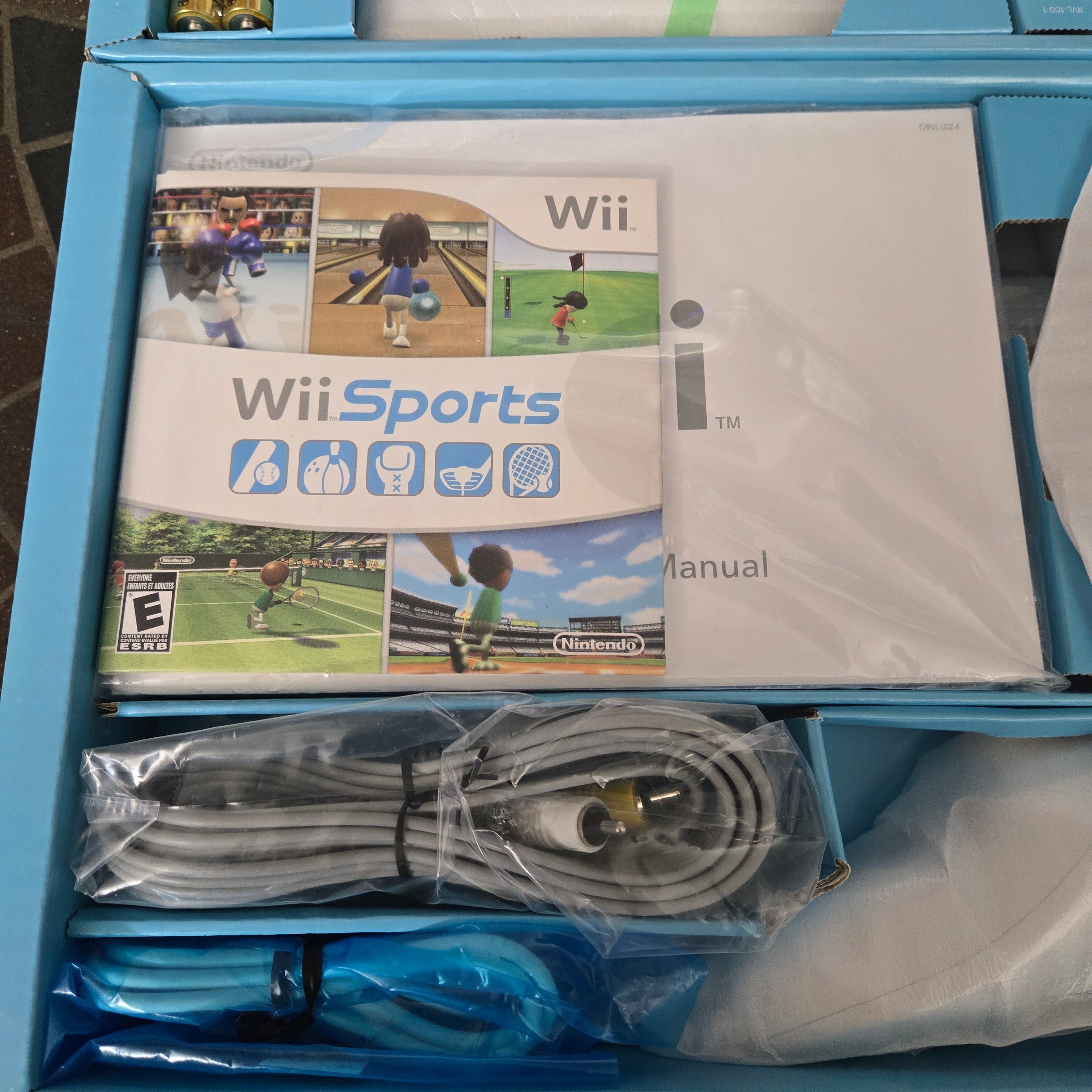 Nintendo Wii White System - NEW IN OPEN BOX w/ Wii Sports SEALED - FACTORY WRAPS